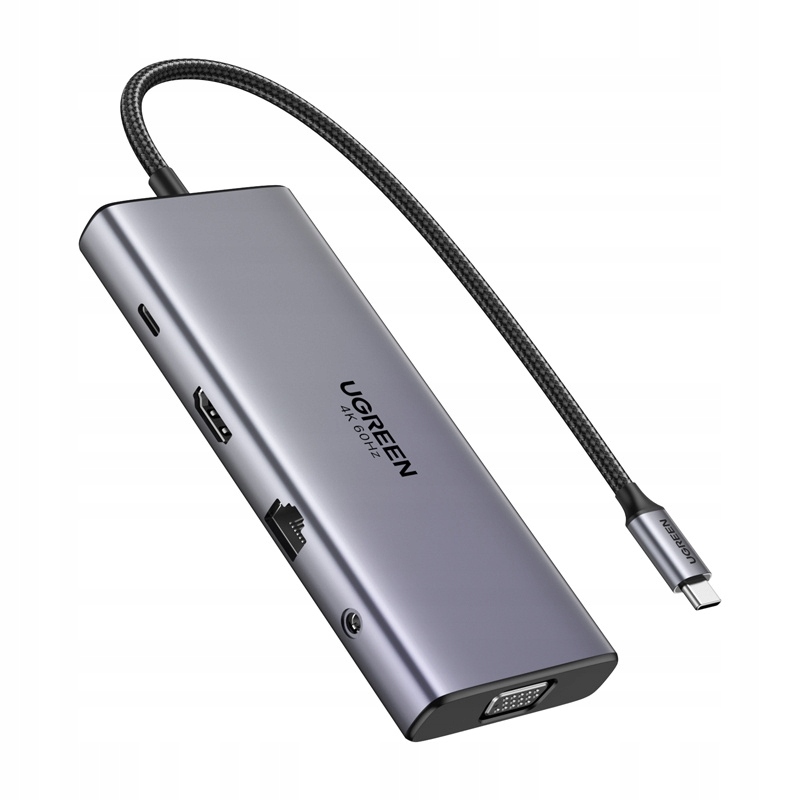 Usb-c Hub Ugreen CM639 S Hdmi, Vga, 11 Portů, 4K 60HZ, Pd 100W