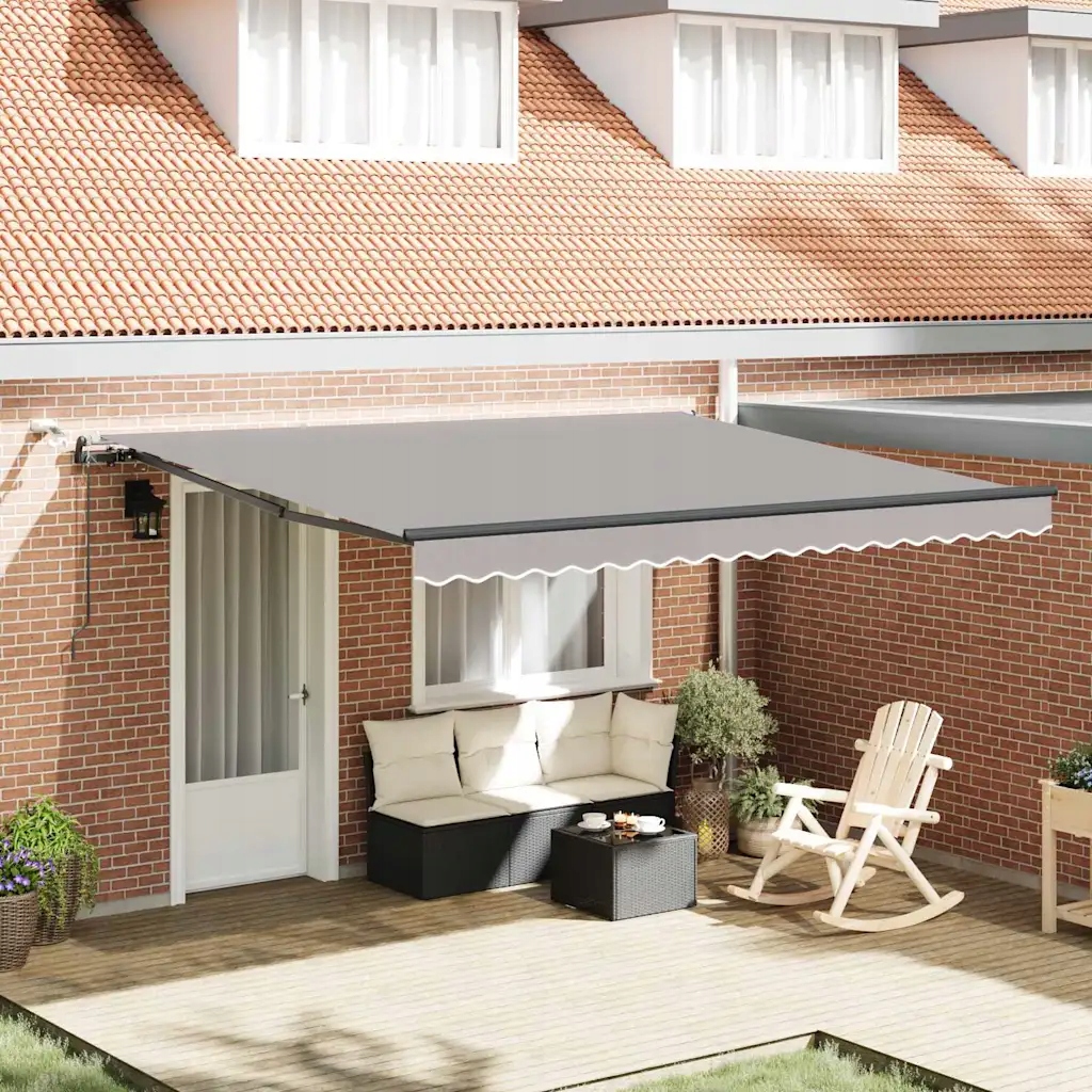 vidaXL Plátno pro markýzu s Světle šedá 400 × 300 cm Polyester