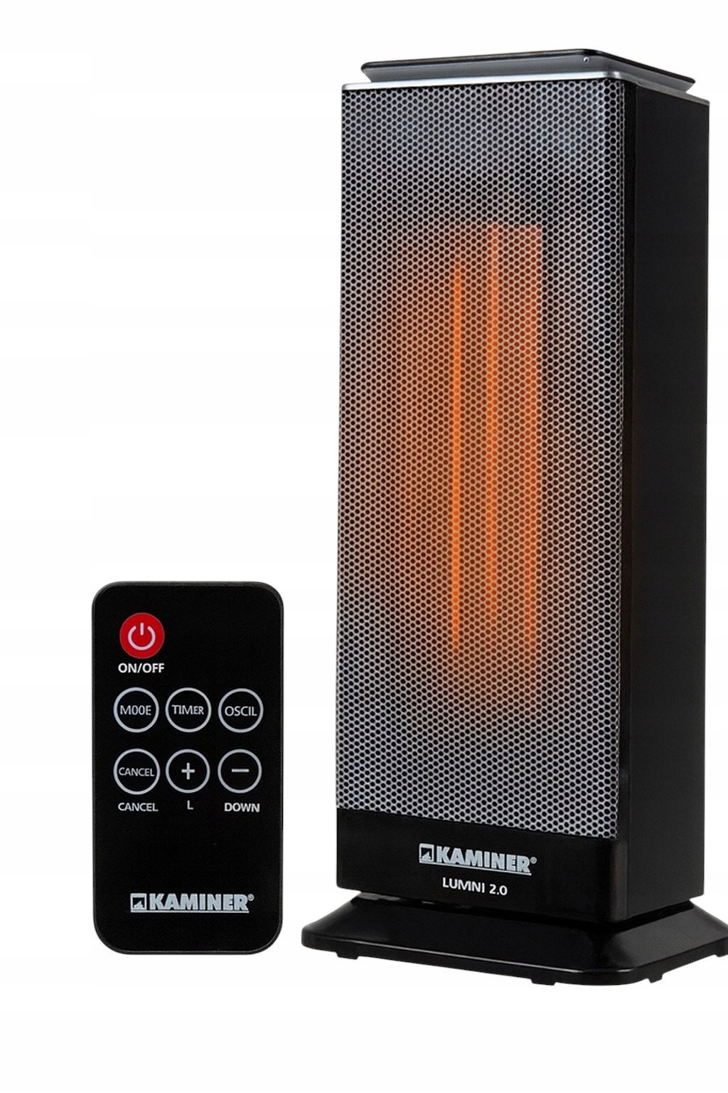Kaminer 26376 Elektrický ohřívač Lumni 2.0, dálkový ovládač, 2000 W, černá