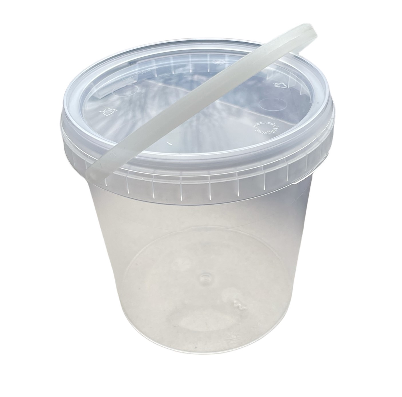 

Wiaderko wiadro 1l z pokrywką plastikowe bezbarwne