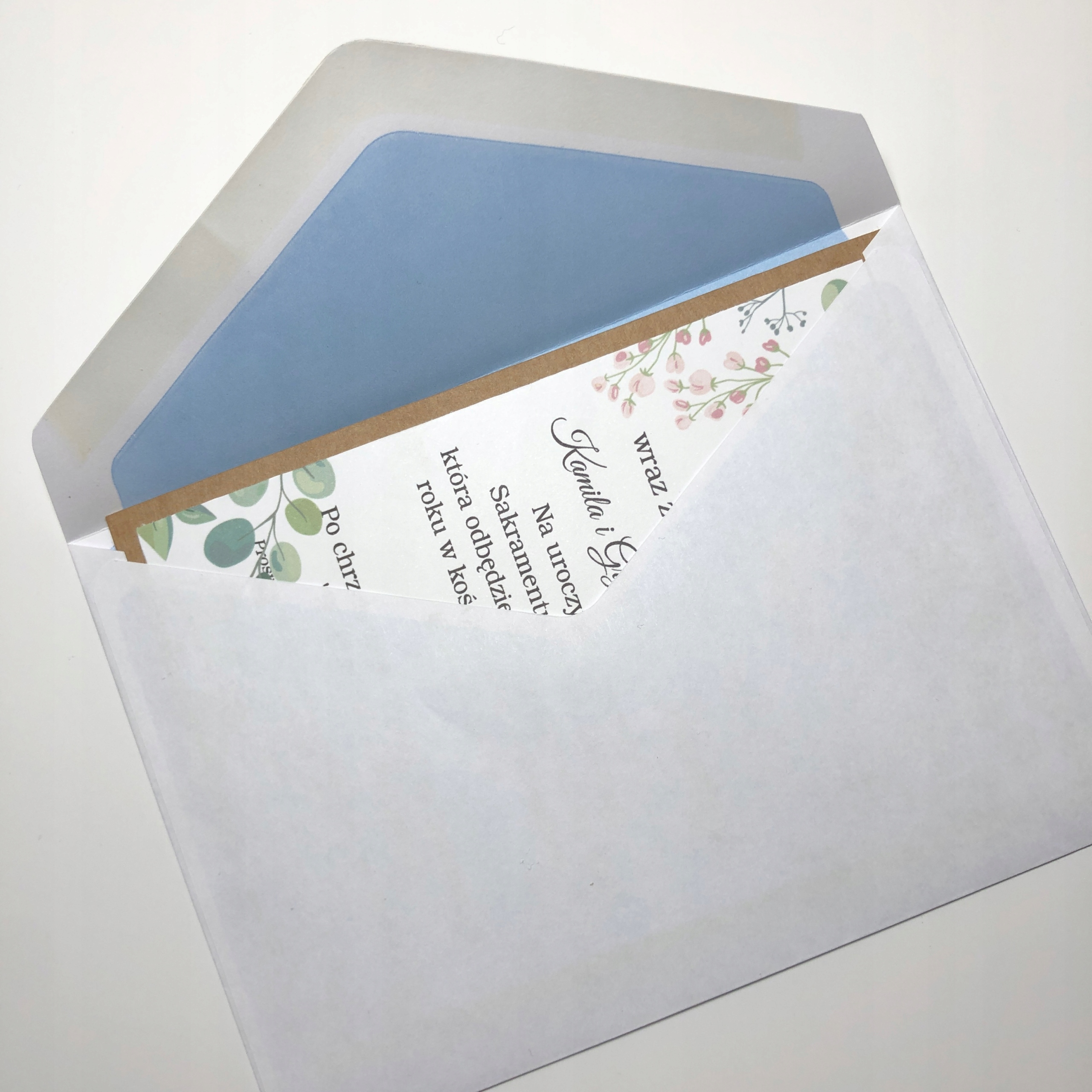 ZAPROSZENIE ŚLUBNE WESELNE + GRATIS KOPERTA Liczba sztuk 1 szt.