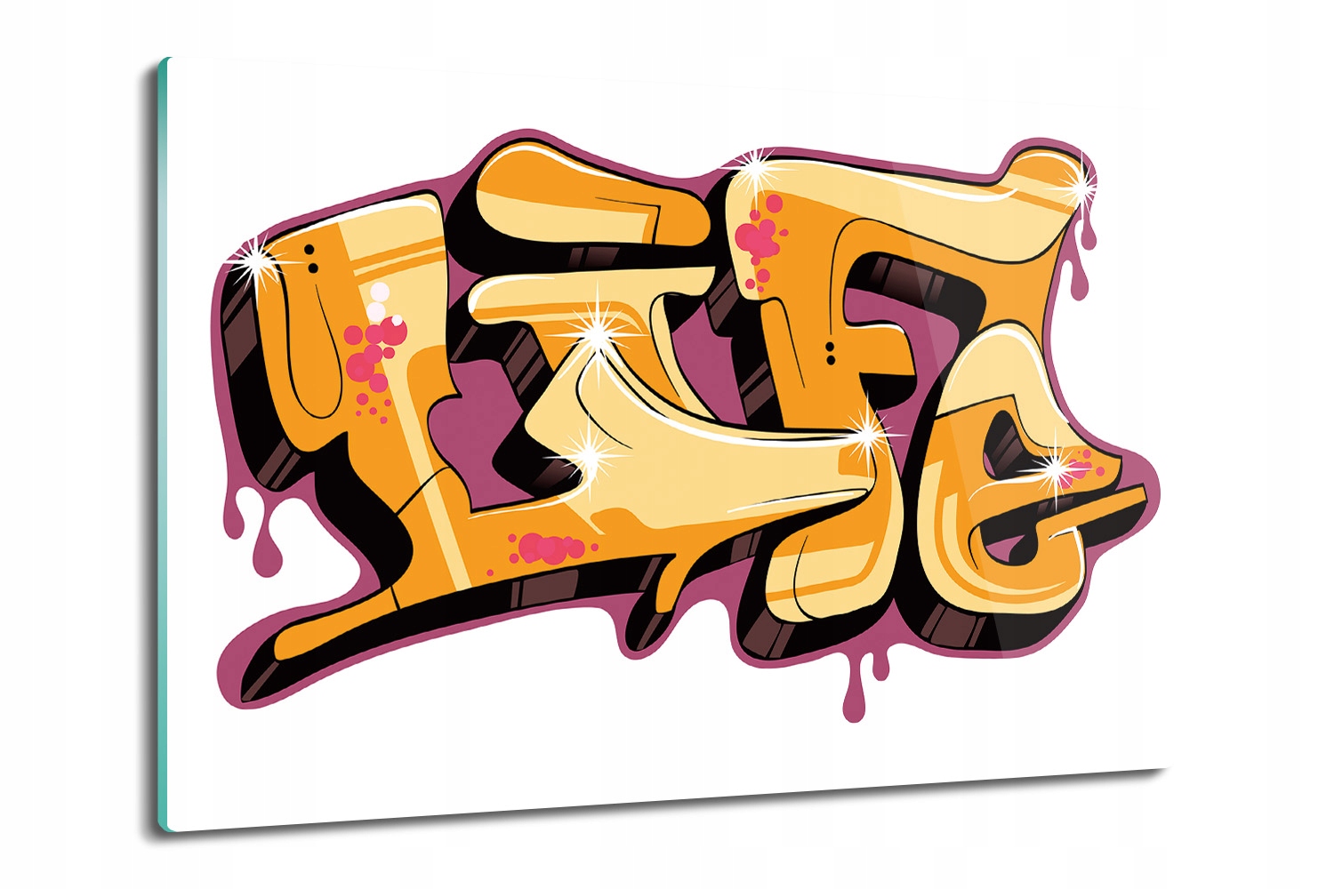 moderní obdélníková 3D graffiti deska 80x52