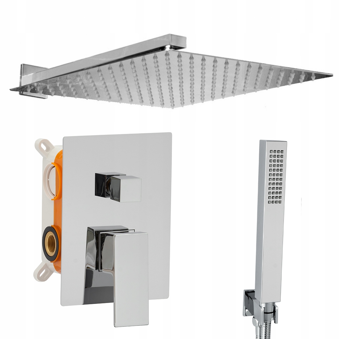 Sprchová Súprava Batéria Bez Termostatu Sannit Dažďová Sprcha 30 CM Chróm