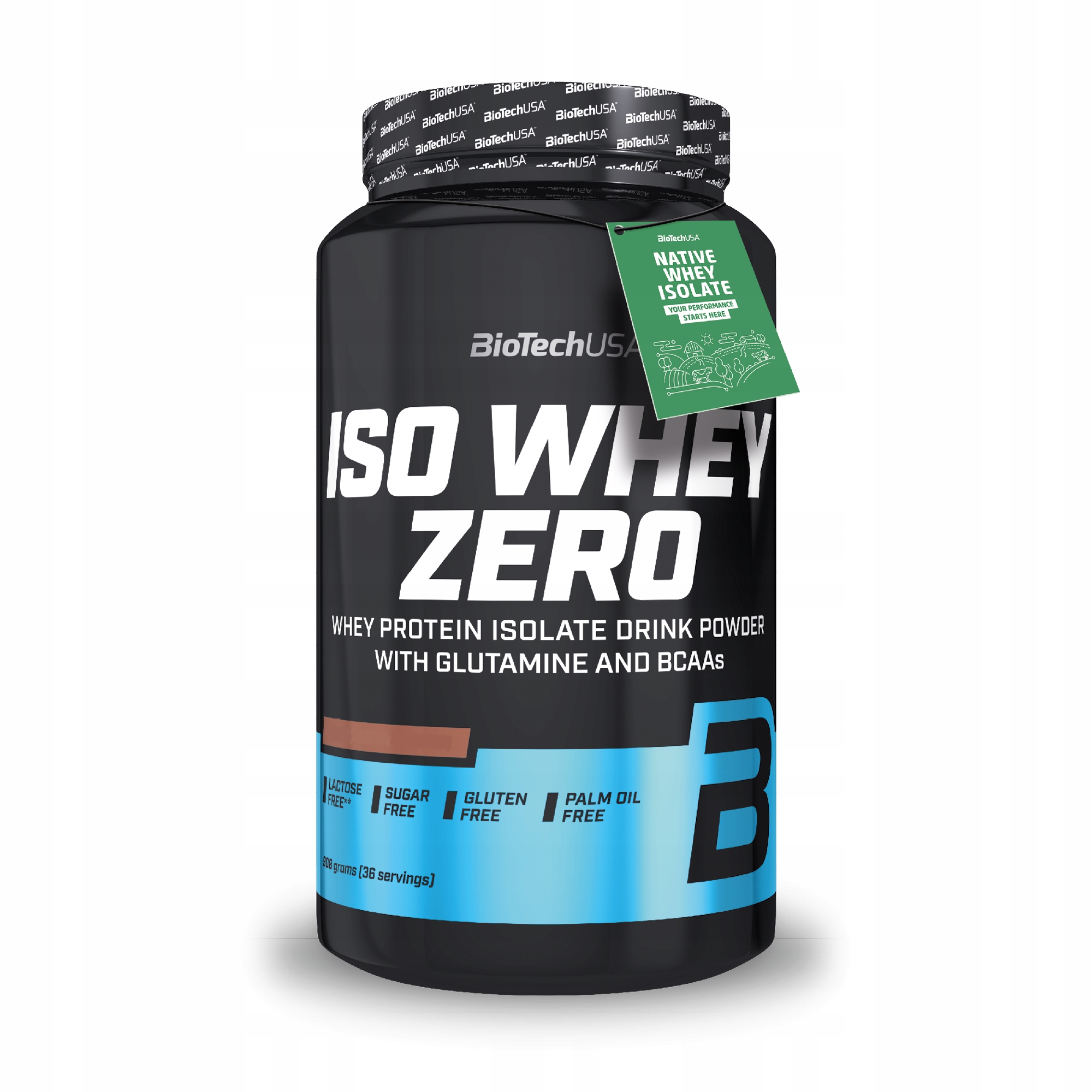 BioTech Iso Whey Zero 908g Dark Chocolate Proteinový Izolát syrovátkového Wpi