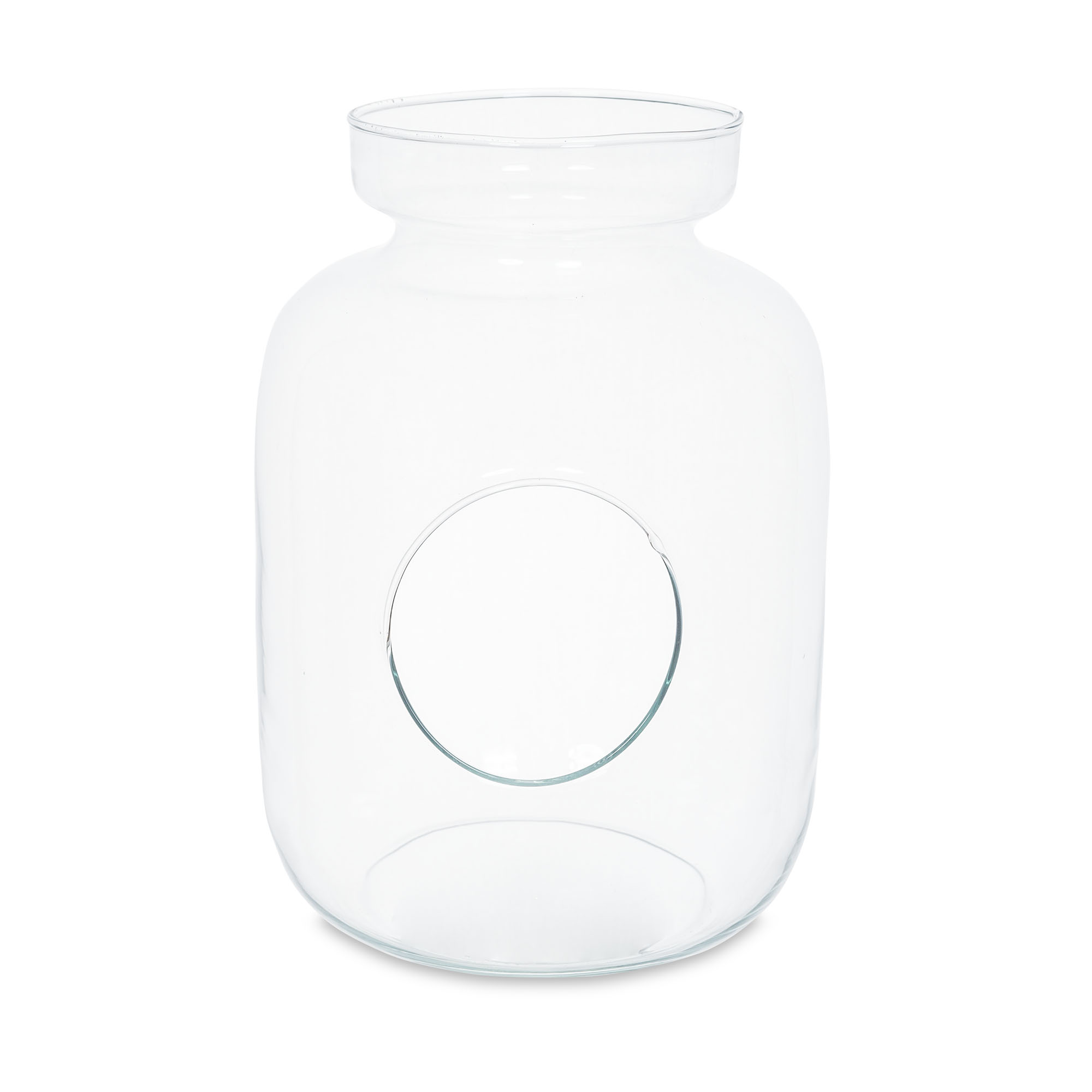 Szkalny słoik do ogrodu w szkle ŚREDNI z otworem