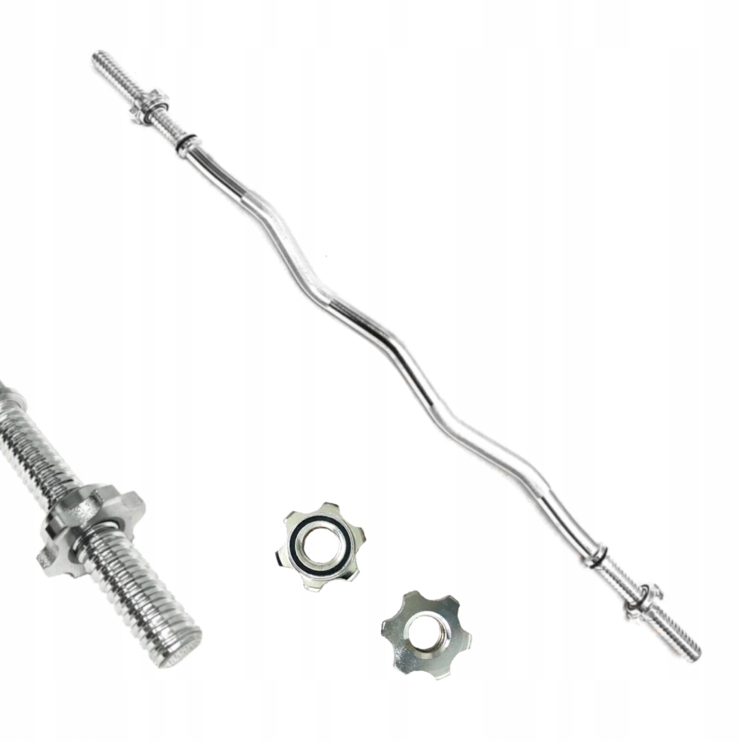 

Gryf lekko łamany sztanga 120cm 30mm stalowy pełny