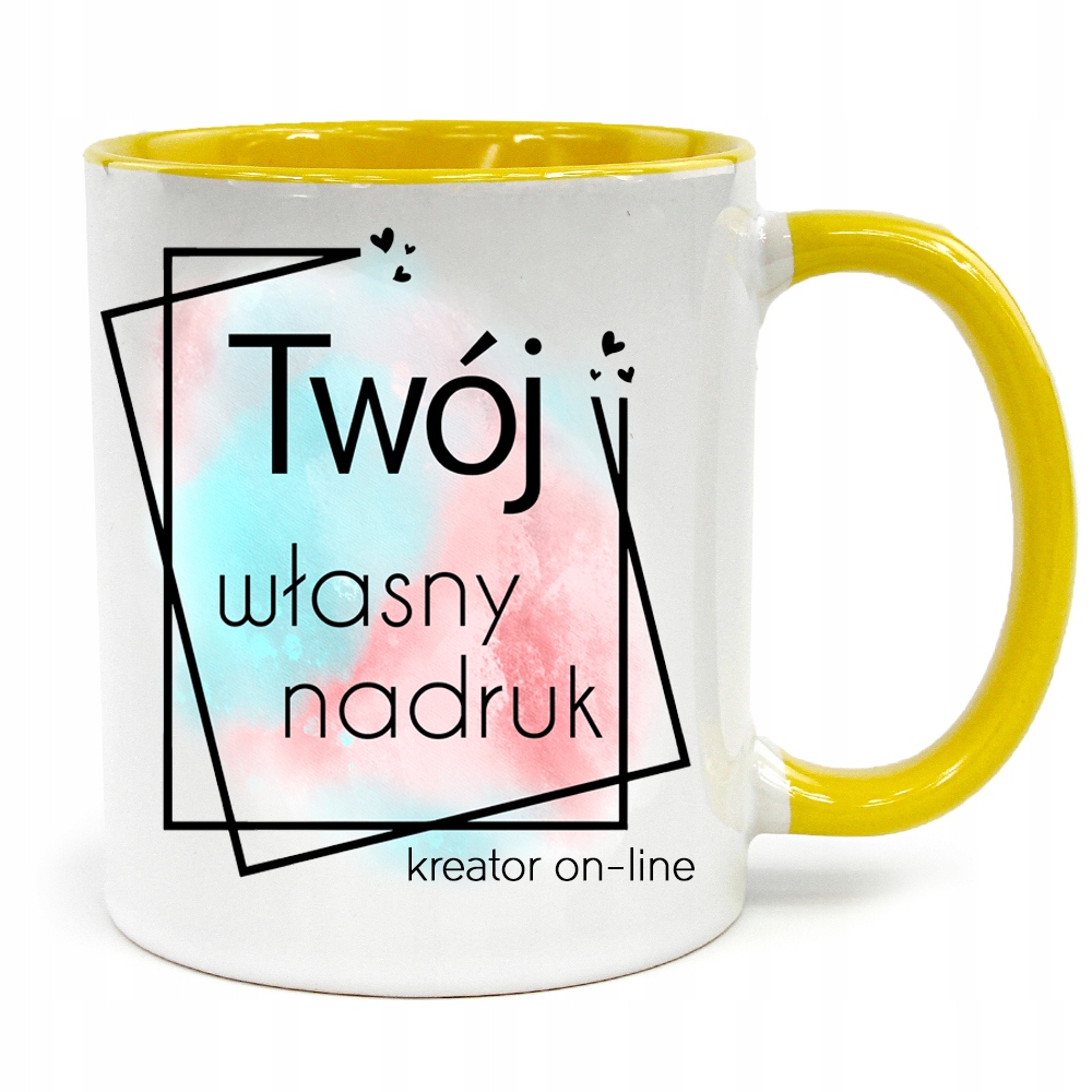 

Foto Kubek Z Własnym Nadrukiem Zdjęciem Logo Żółty