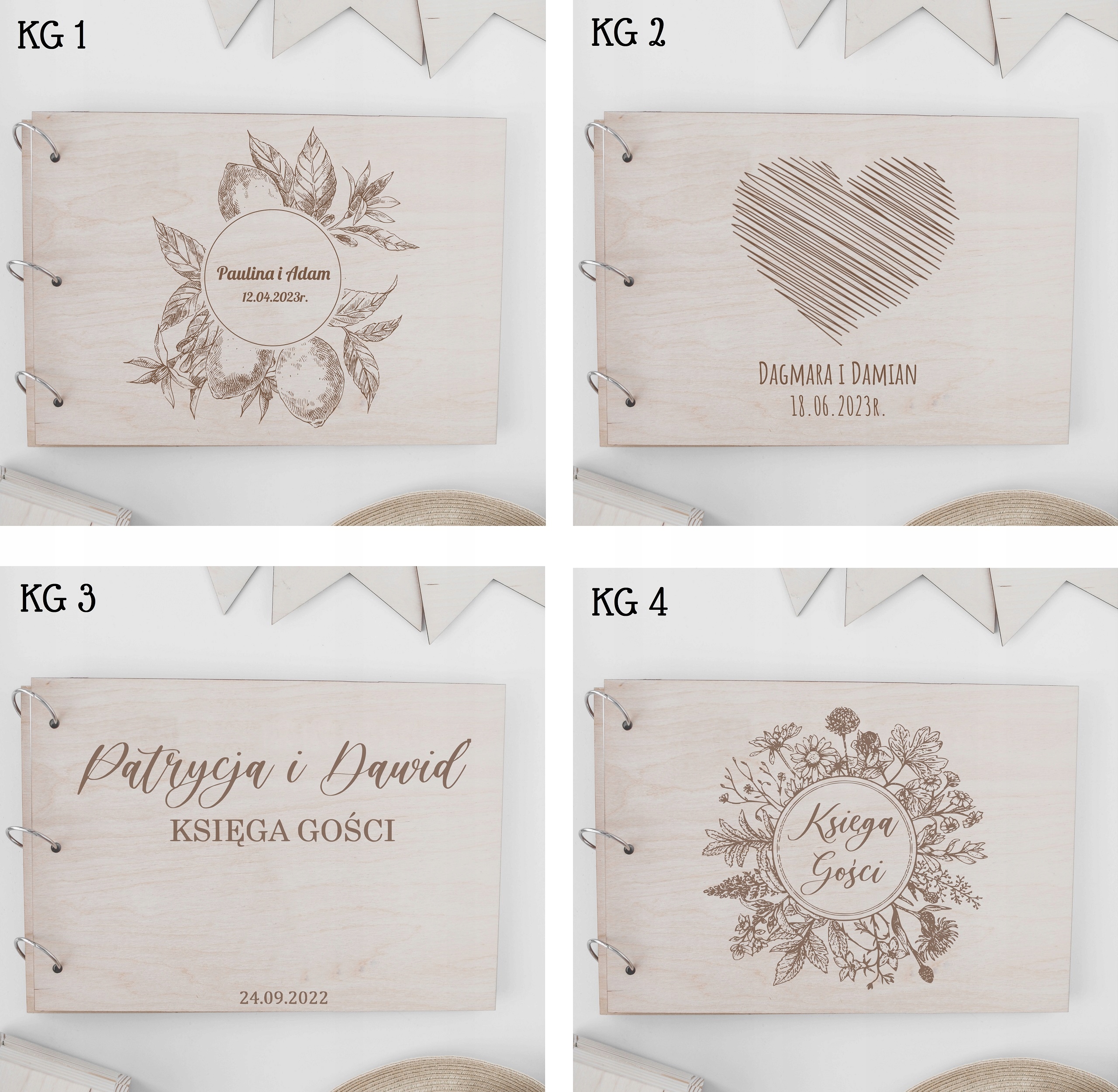 Księga gości weselnych z ankietami na ŚLUB WESELE Liczba stron 60