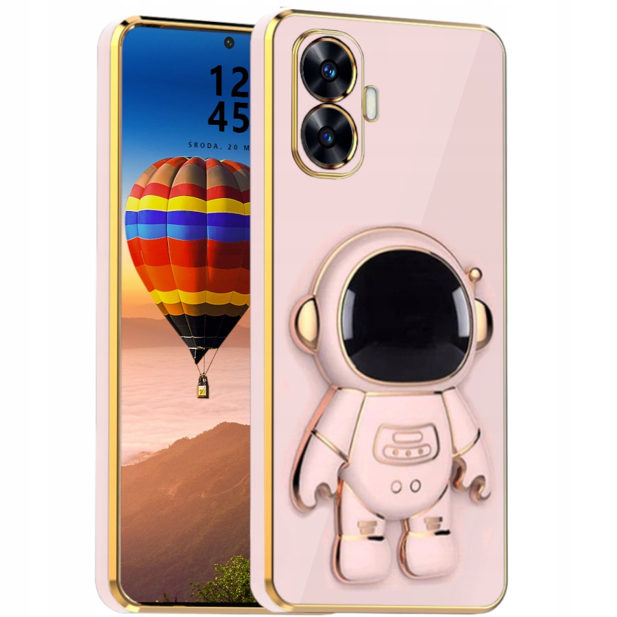 ETUI ASTRO STAND CASE DO REALME C55 + SZKŁO Kolor różowy