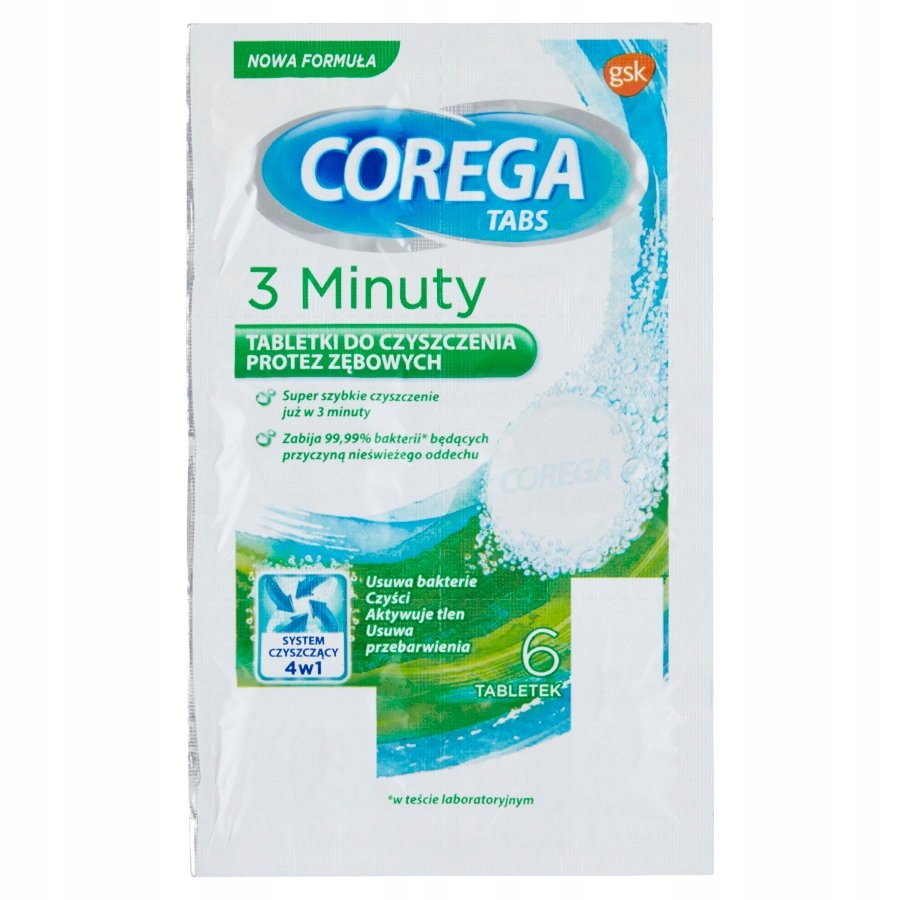 

Corega Tabs do czyszczenia protez zębowych 6 sztuk
