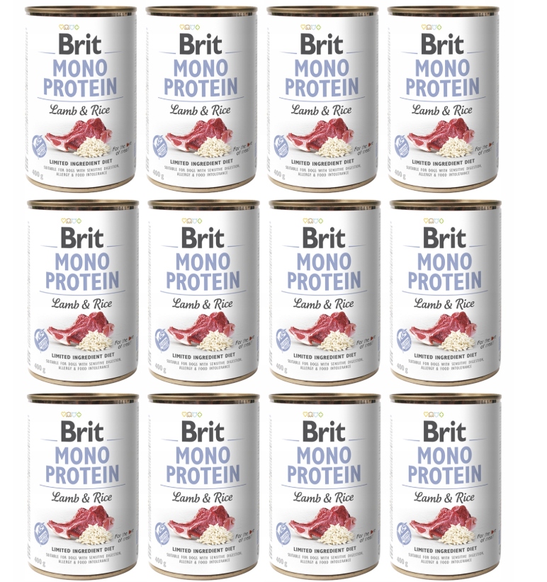 Levně Brit Mono Protein Lamb & Rice 12 x 400 g Jehněčí maso s rýží