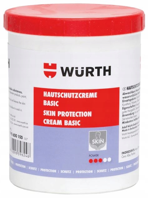 

Wurth Pasta Ochronna Do Rąk Skóry Zmywalna Krem 1L