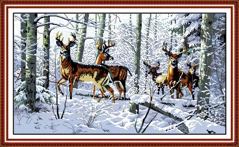 Křížková výšivka počítaná sada (kanva, mulina)