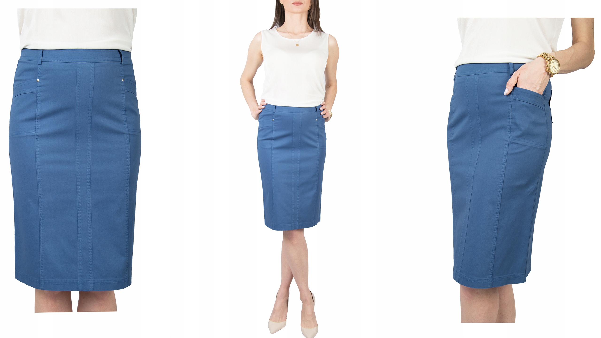 BAWEŁNIANA SPÓDNICA KOLORY (38-50) PRODUCENT r.46 Marka inna