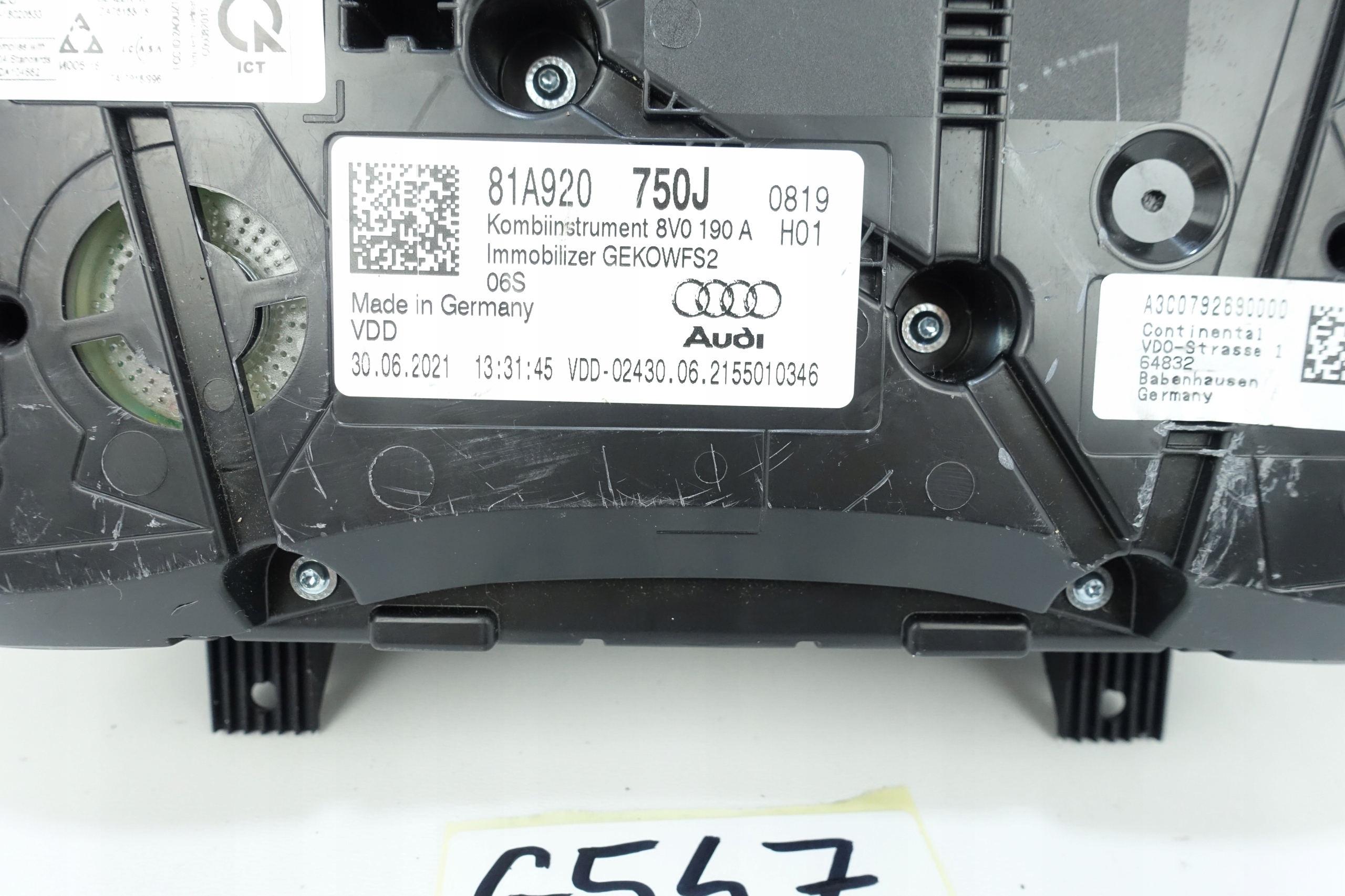 AUDI Q2 81A 2016- dials dials 81A920750J