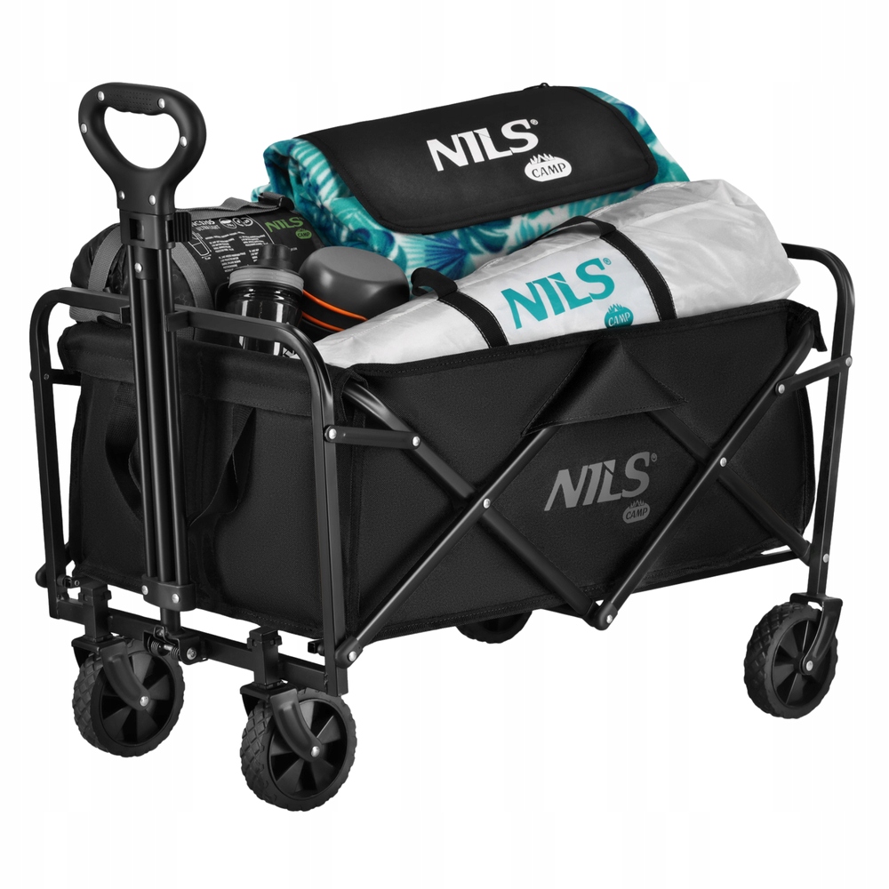 Plážový přepravní turistický vozík skládací s rukojetí 70 l