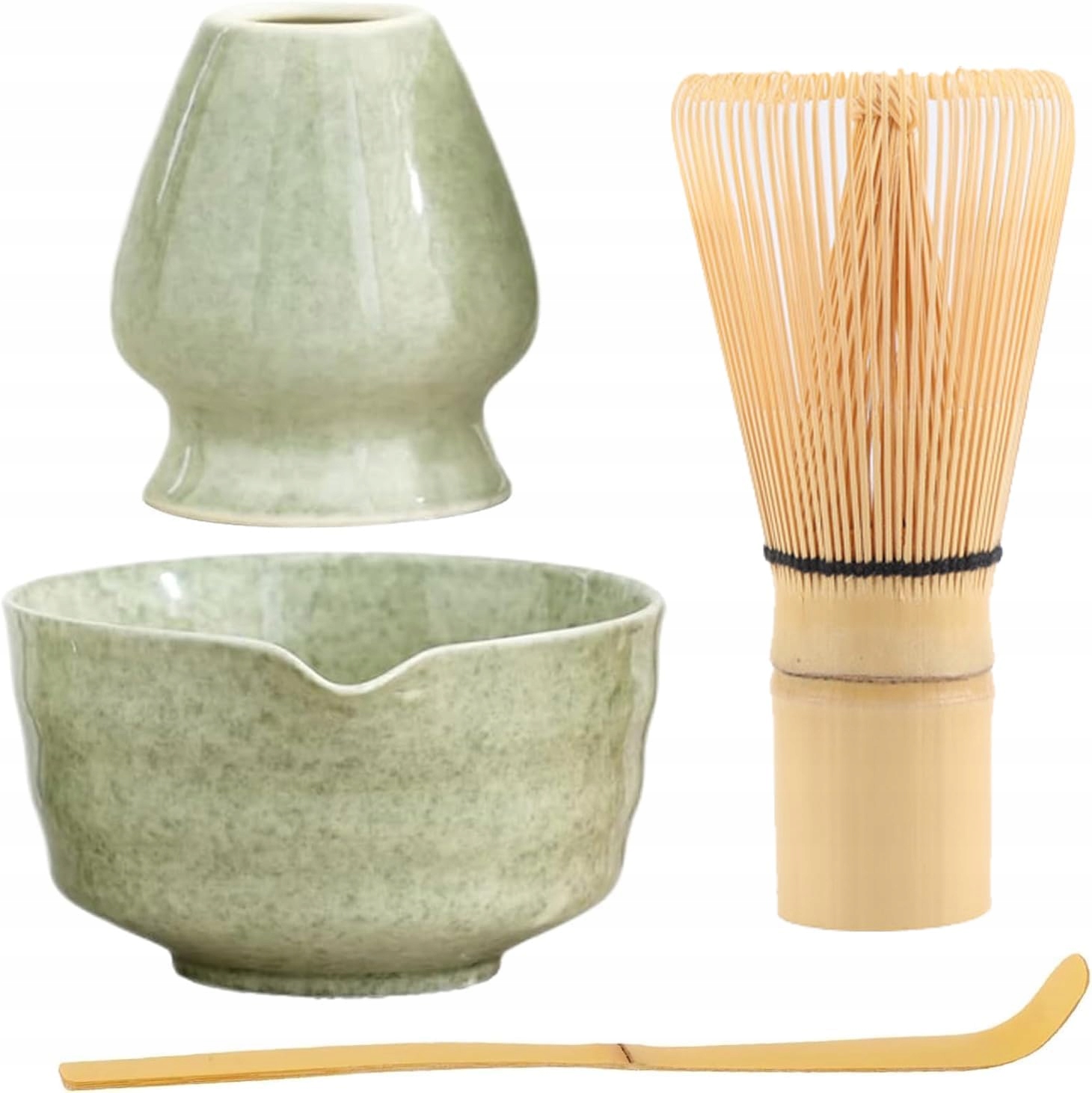 Zestaw Prezentowy Do Herbaty Matcha Miotełka Podstawka Łyżeczka 4w1 Fuji