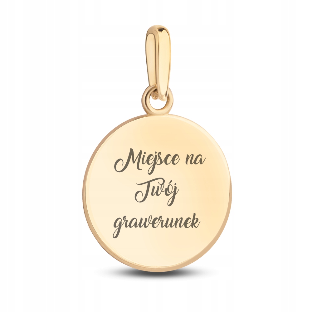 ZŁOTA WYJĄTKOWA ZAWIESZKA MEDALIK LITERKA Z 585 Materiał złoto