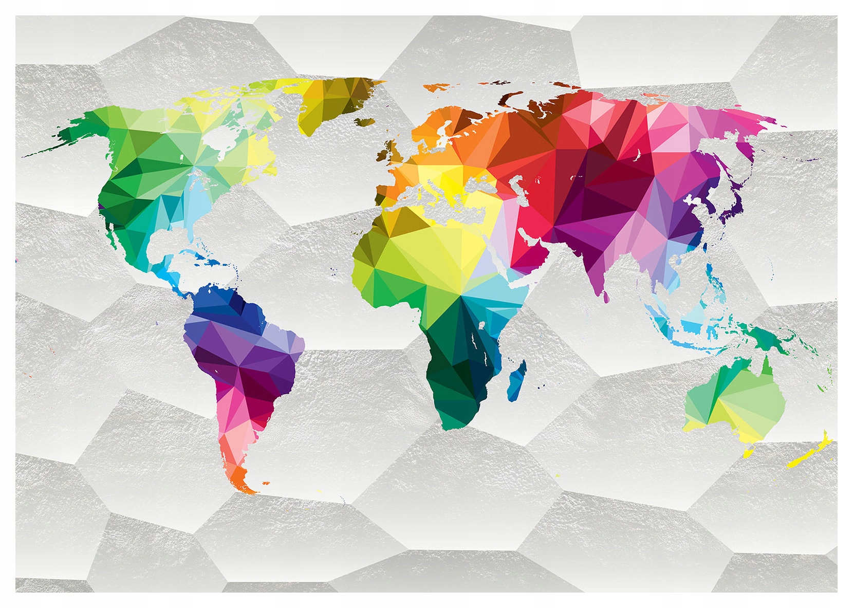 Fototapeta Mapa sveta Geometrická Moderný vinylový štýl 368x254 lepidlo