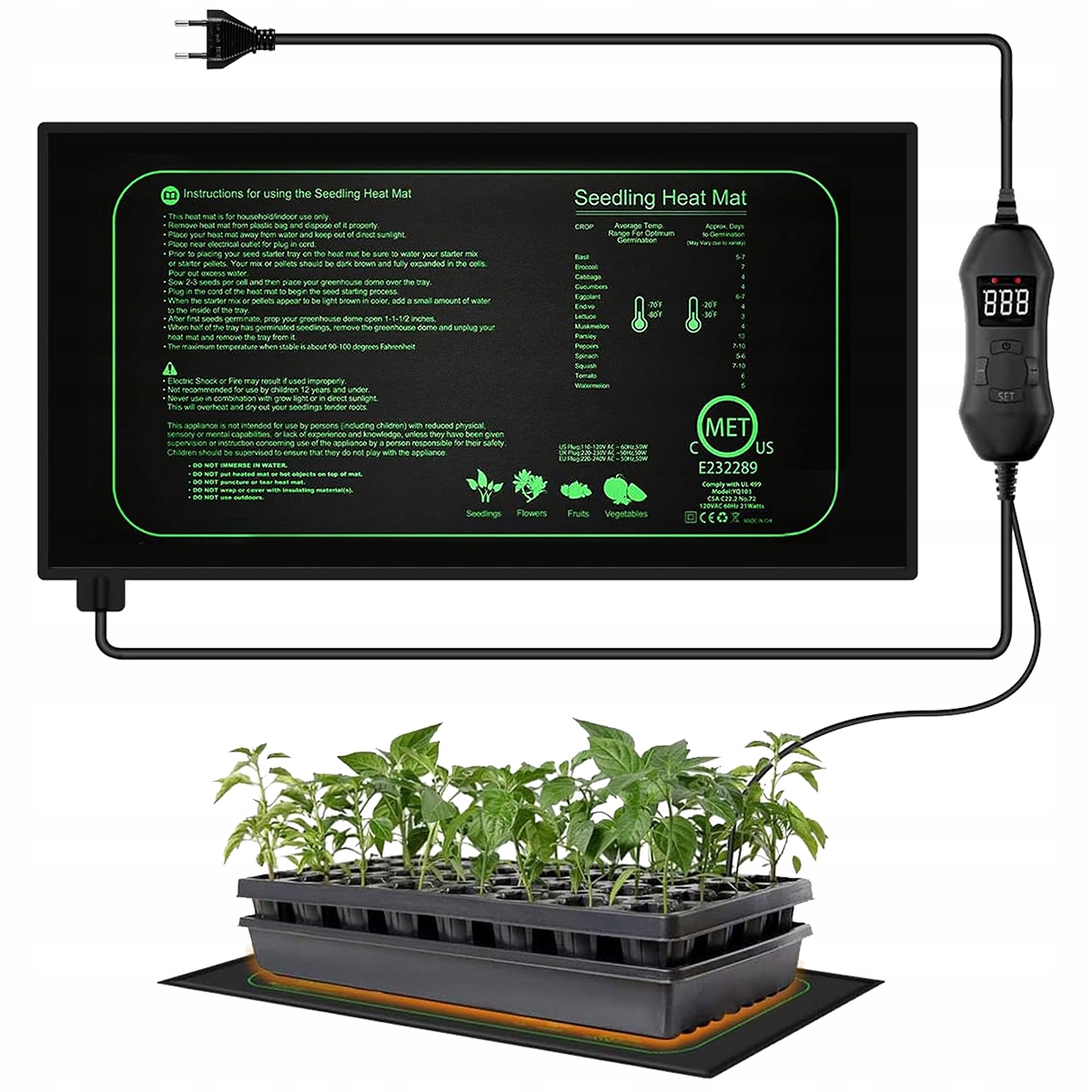 Levně 50 W Topný Rohož S Termostatem Pro Terárium A Sazenice Rostlin