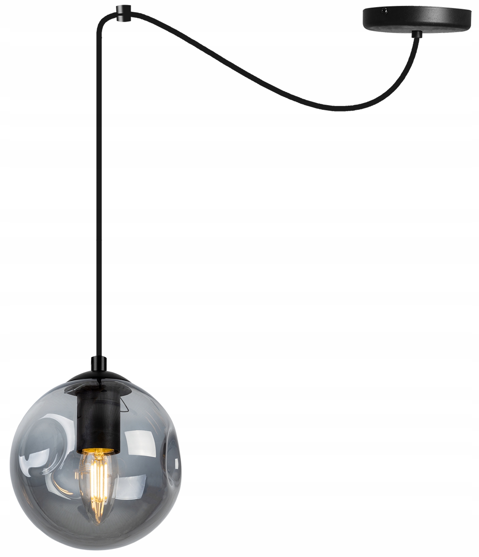 

Lampa Wisząca Nowoczesna Szklany Klosz