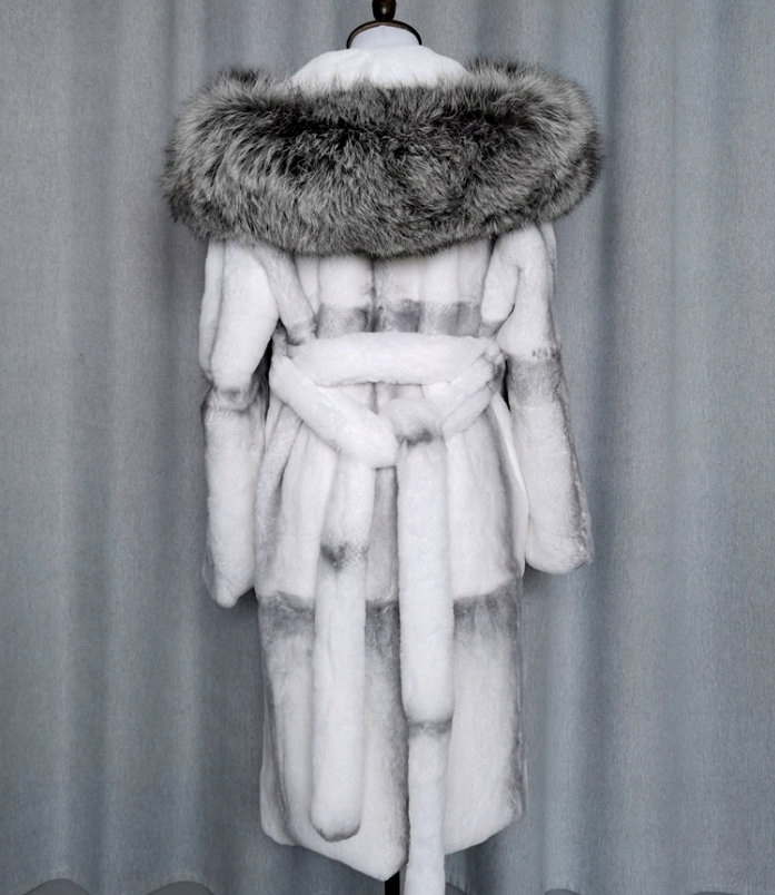 Płaszcz Futro naturalne Królik Srebrny Lis 36 S Rodzaj naturalne