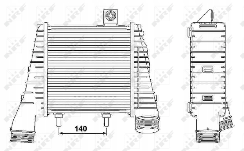 CHŁODNICA POWIETRZA INTERCOOLER do AUDI A8 Producent części NRF