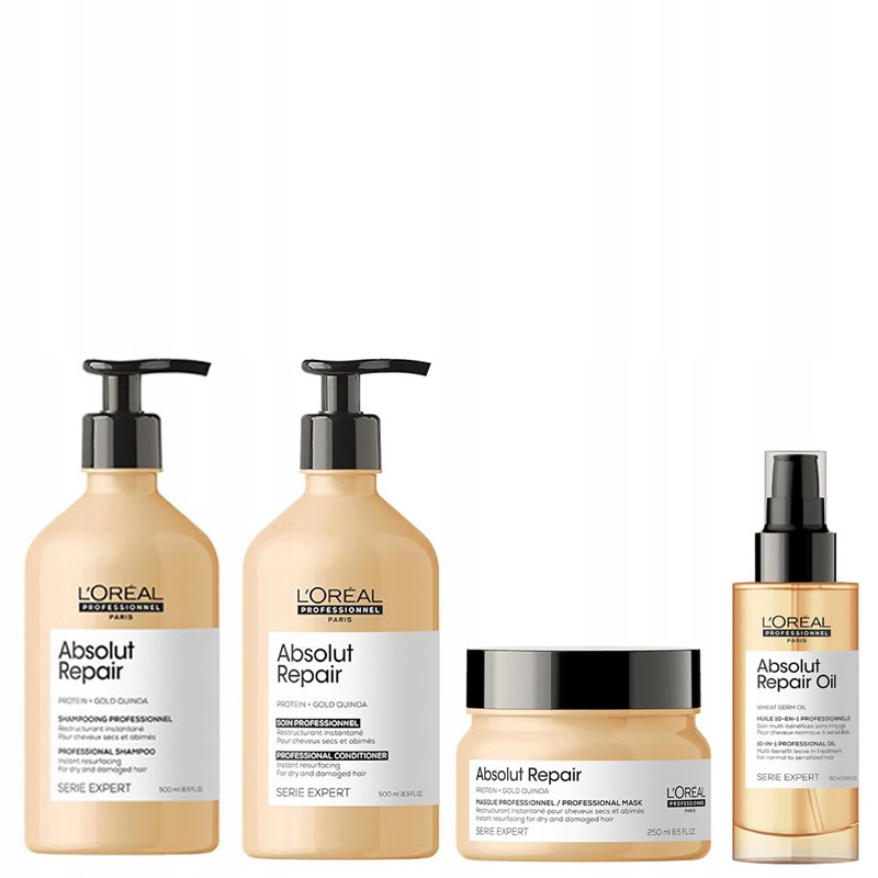 Loreal Repair šampon 500 ml kondicionér 500 ml maska 250 ml olej 90 ml