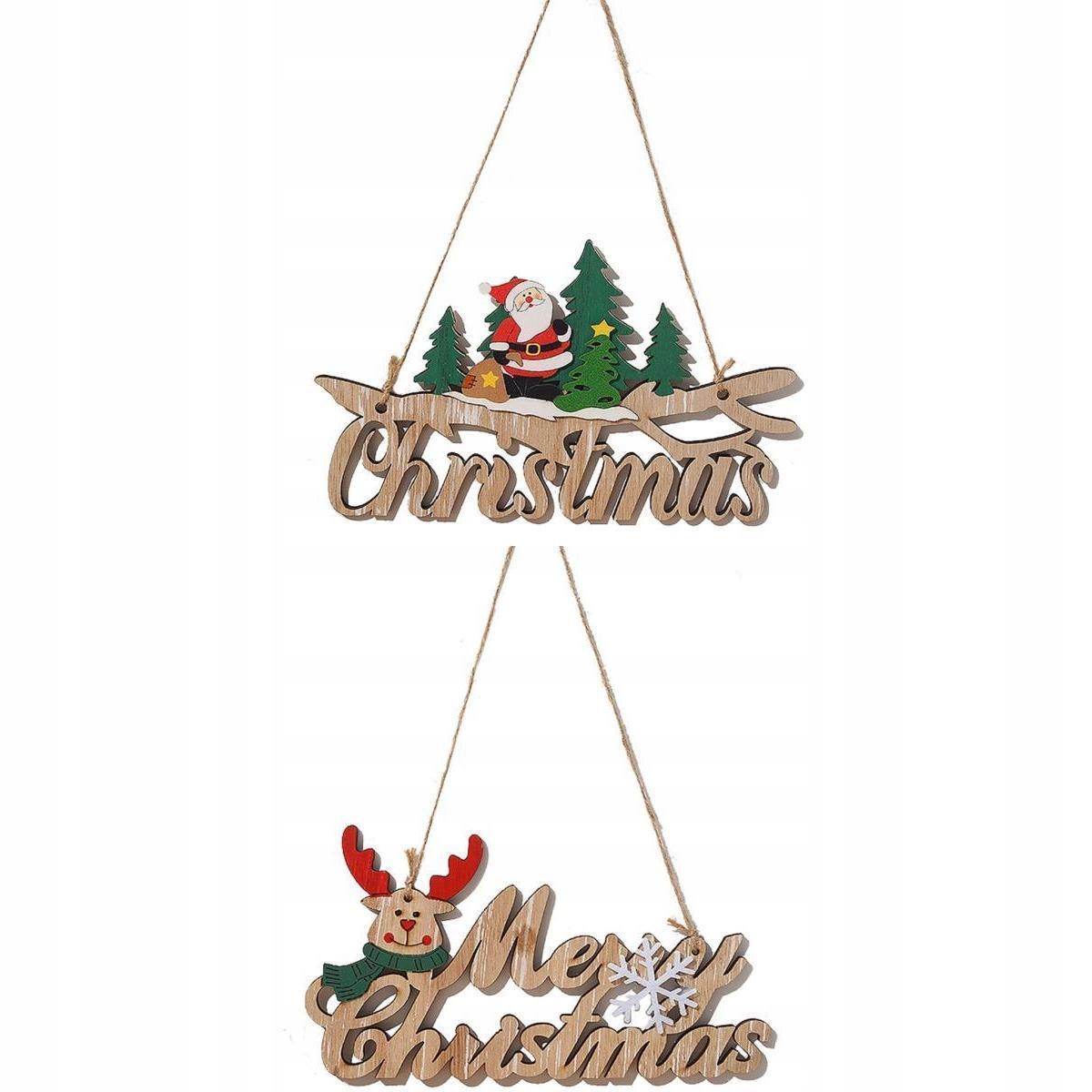 Rustykalny drewniany bożonarodzeniowy