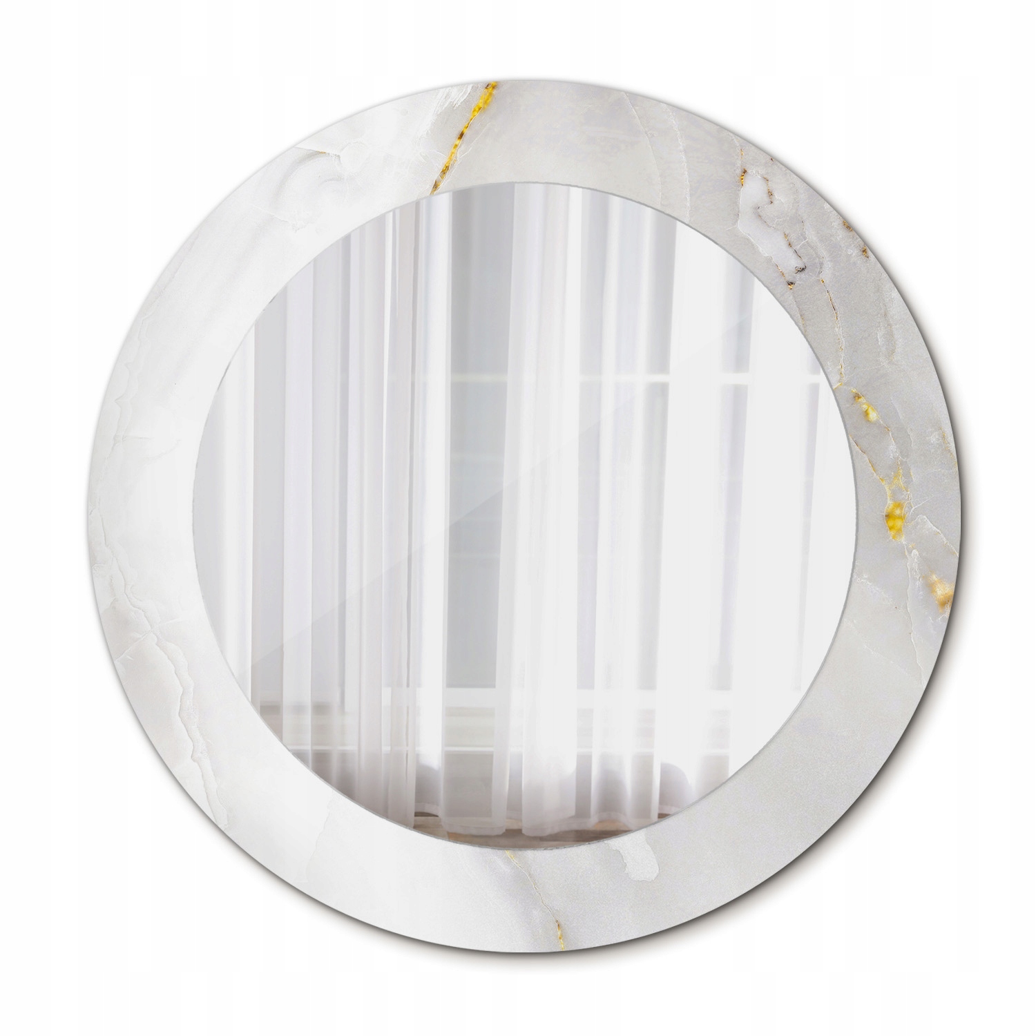 Kúpeľňové zrkadlo s rámom Lesklý mramor 60 cm