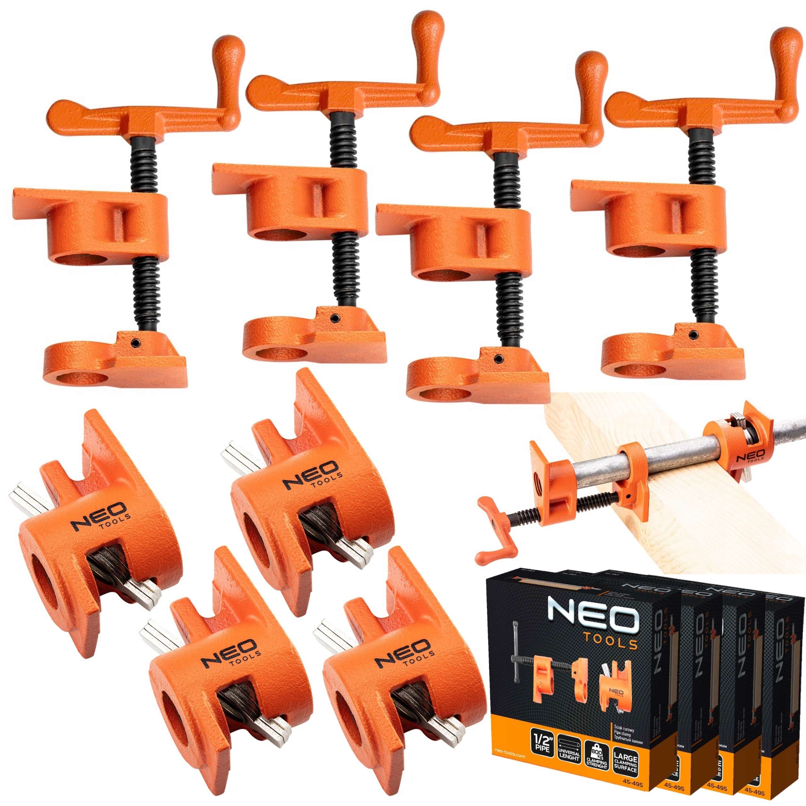 Neo 4-KS Bezkoncová Trubková Truhlářská Svěrka 1/2''
