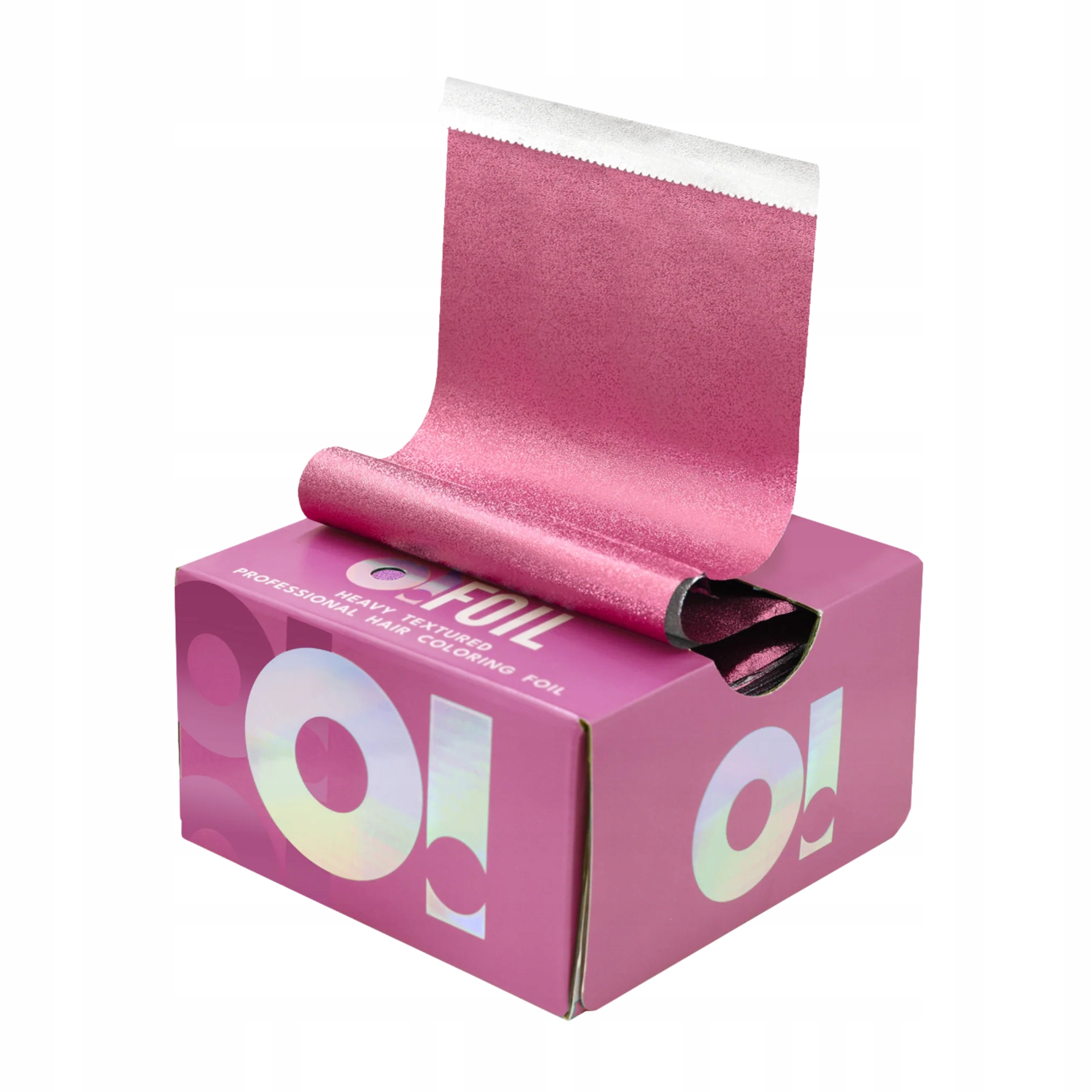 O! Tools Pink Chick drážkovaná kadeřnická Fólie v listech 500 ks