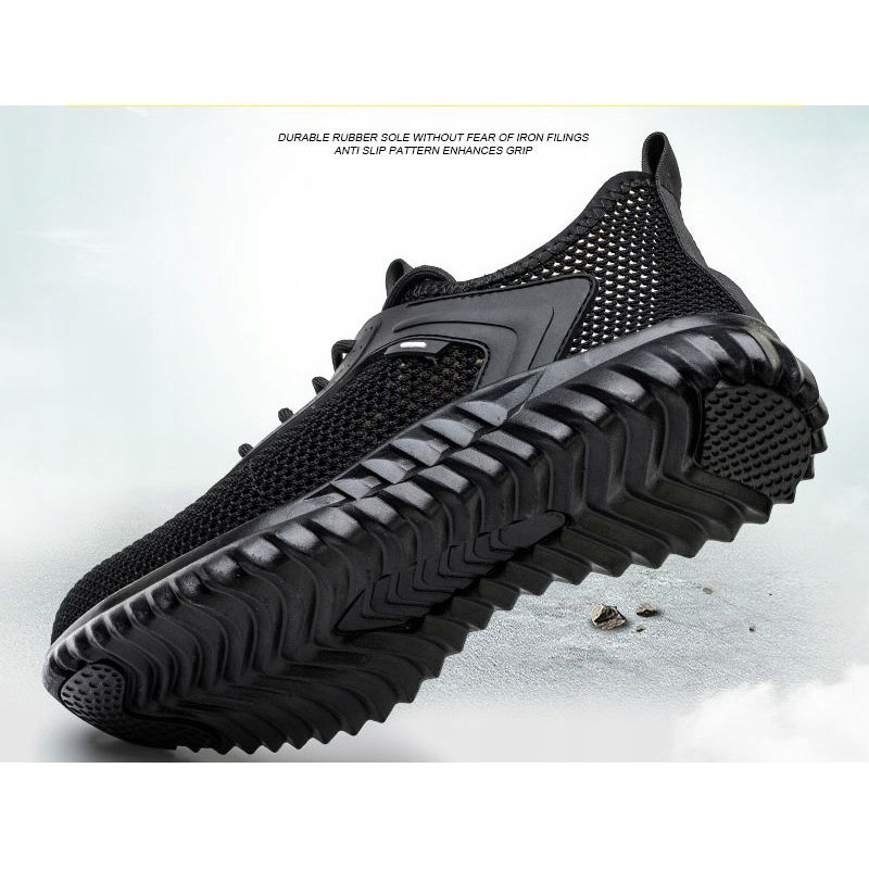 Buty robocze ochronne BHP Sportowe półbuty LEKKIE Wzór dominujący mix wzorów