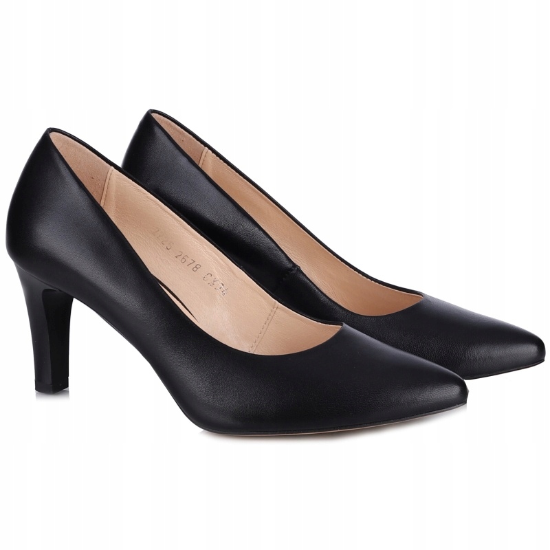 Dámské lodičky Kordel 2678 CZAR301 polské černé Koža VEL..39