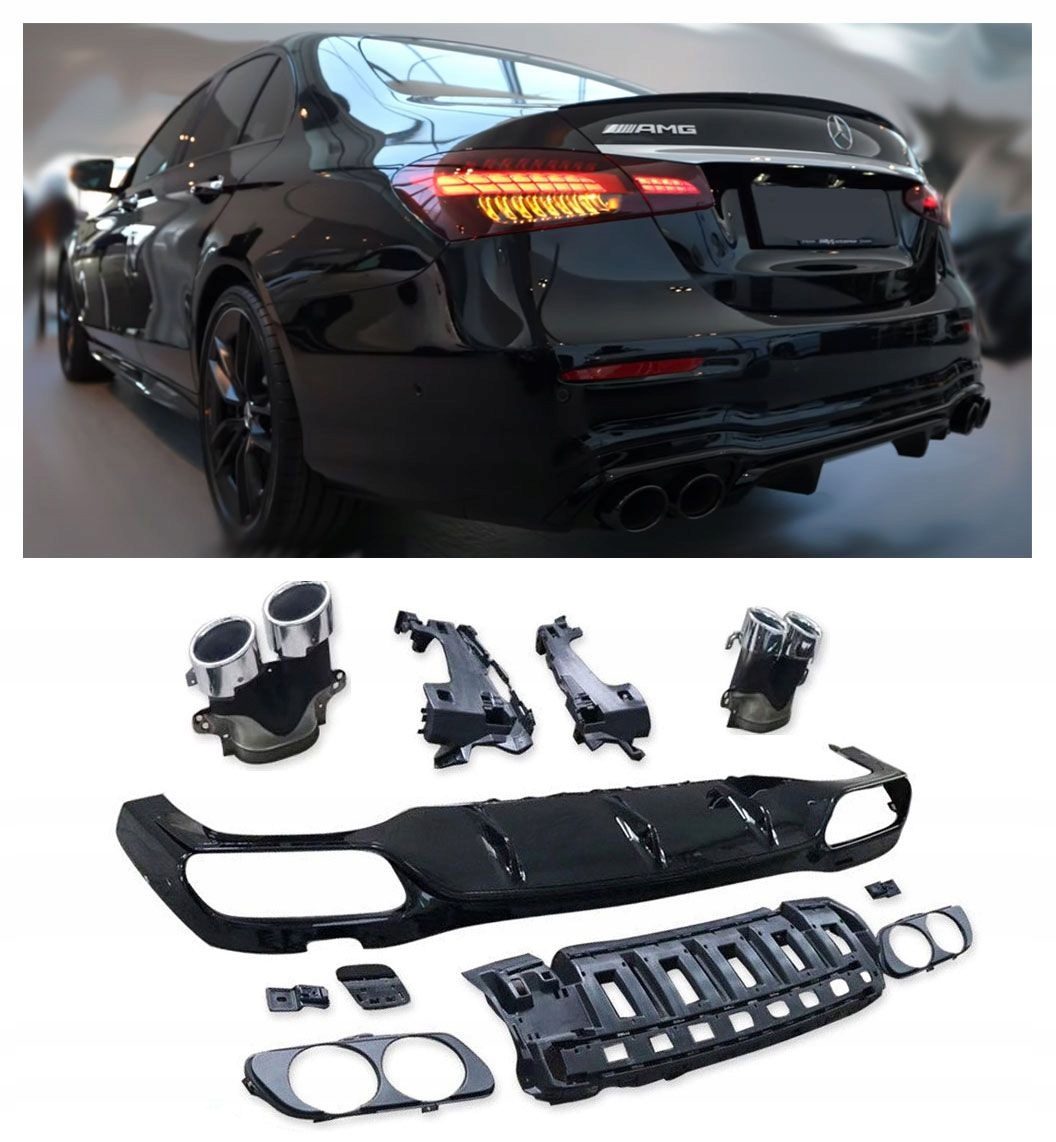 Dyfuzor tył +CHROM E53 AMG Mercedesa W213 E-Class