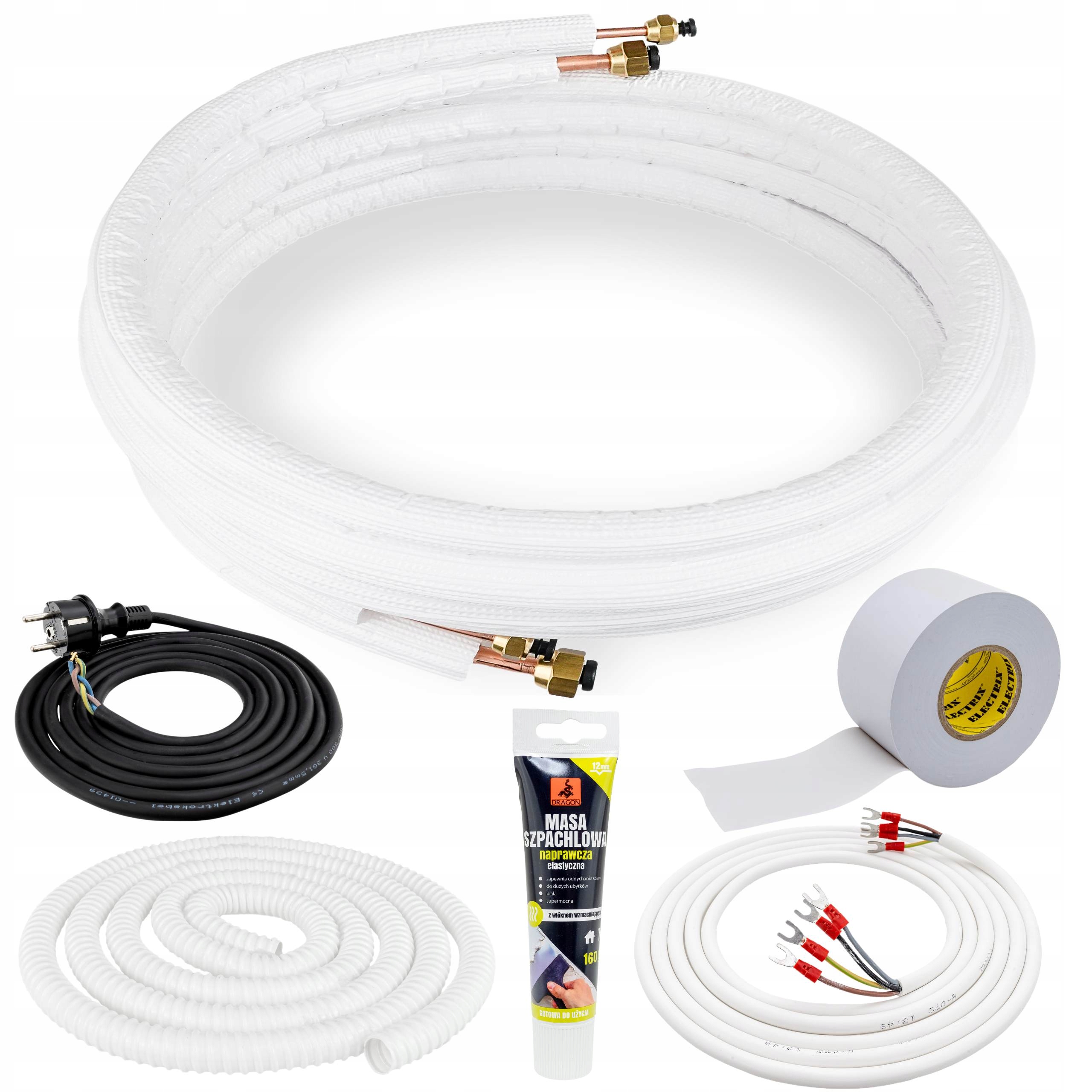 Sada Rur pro Klimatizaci do 3,5 kW Trubka 3 m Kabely pro montáž