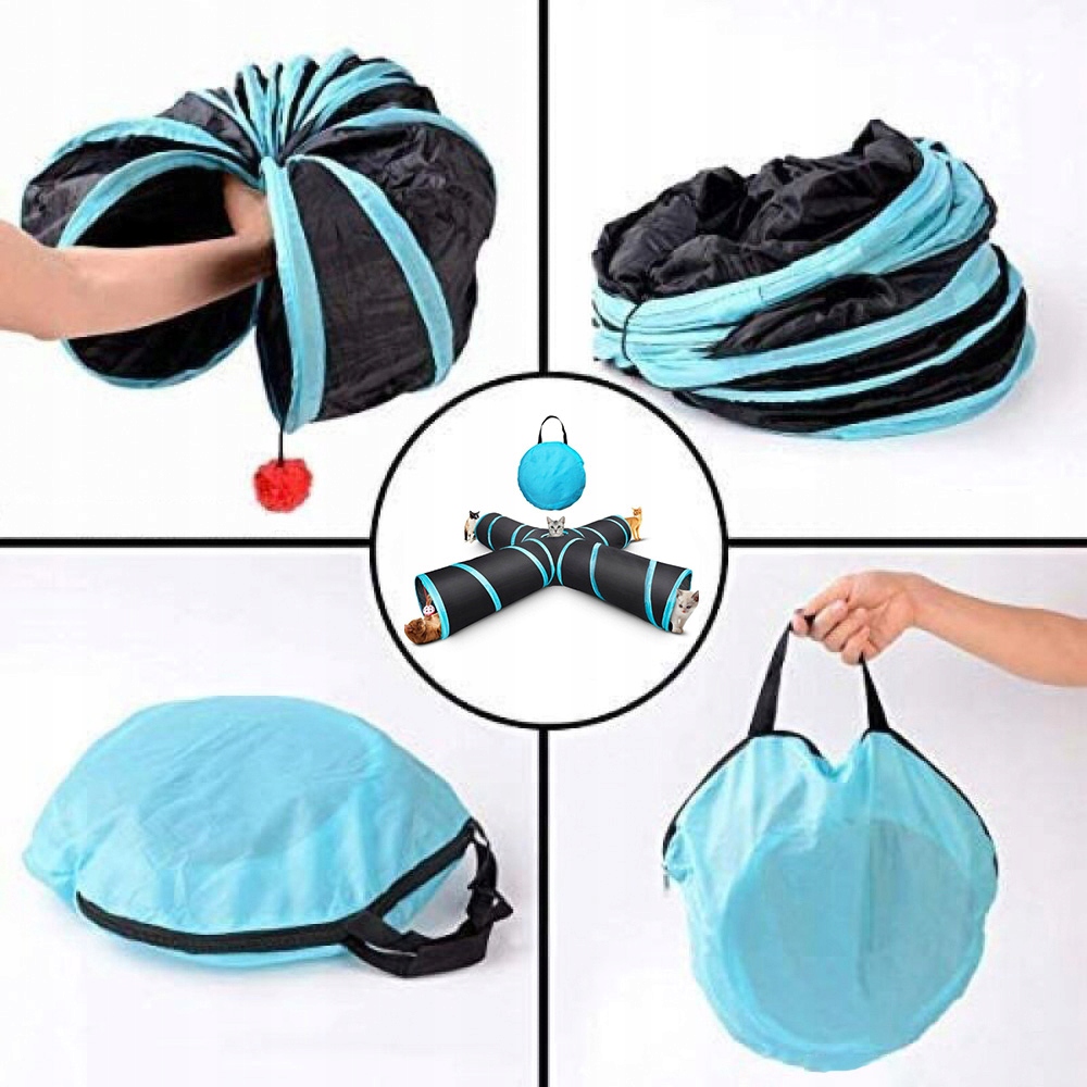 Levně Tunel pro kočky, stan, hnízdo, skládací hračka