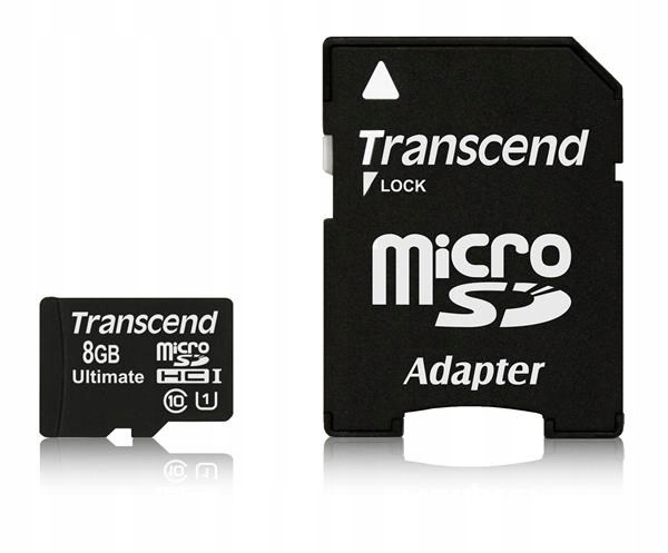 Karta Transcend MicroSDHC 8GB Ultimate, Class 10 Uhs-i 600x, MLC +…