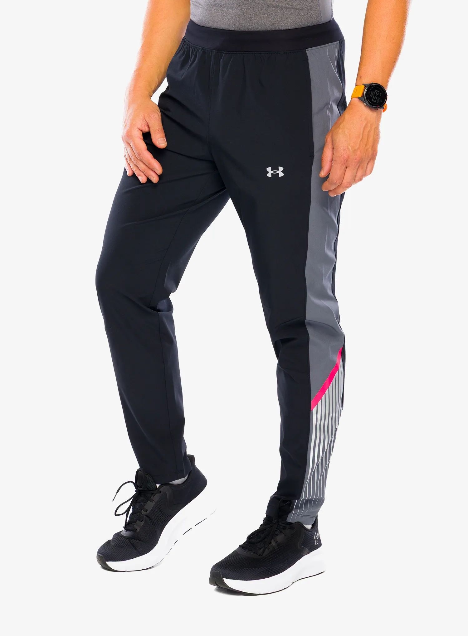 Kalhoty Under Armour Velociti Storm Pant černá/castlerock/reflexní XL