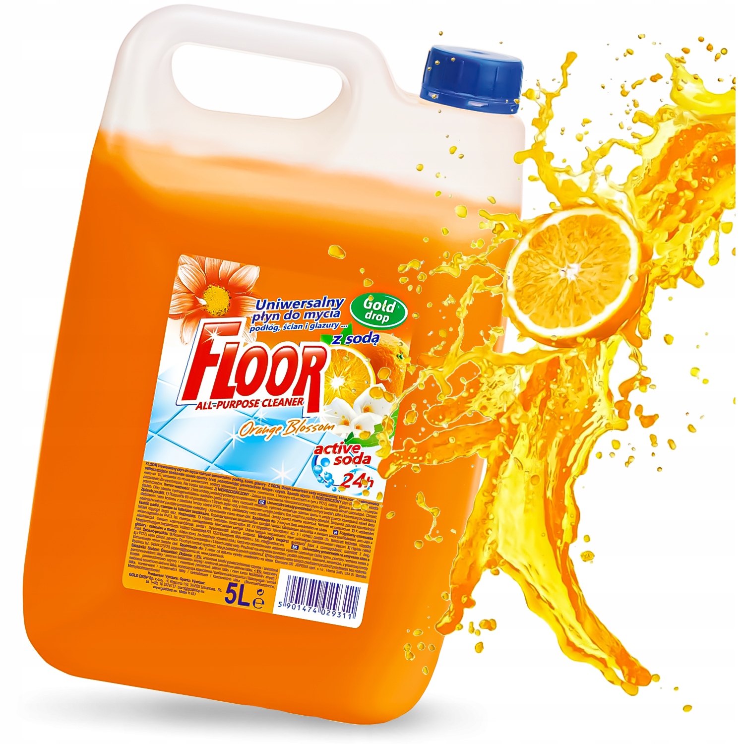

Płyn do Mycia Podłóg Uniwersalny Kwiat Pomarańczy