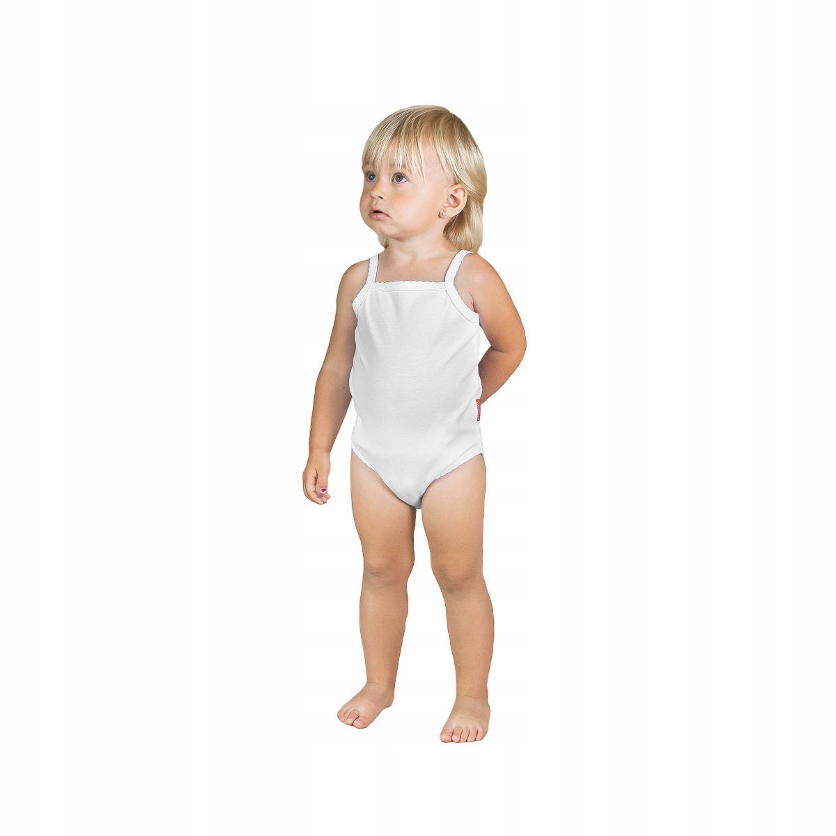 BODY NIEMOWLĘCE DZIECIĘCE BIAŁE NA CIENKICH WĄSKICH RAMIĄCZKACH 92 bawełna