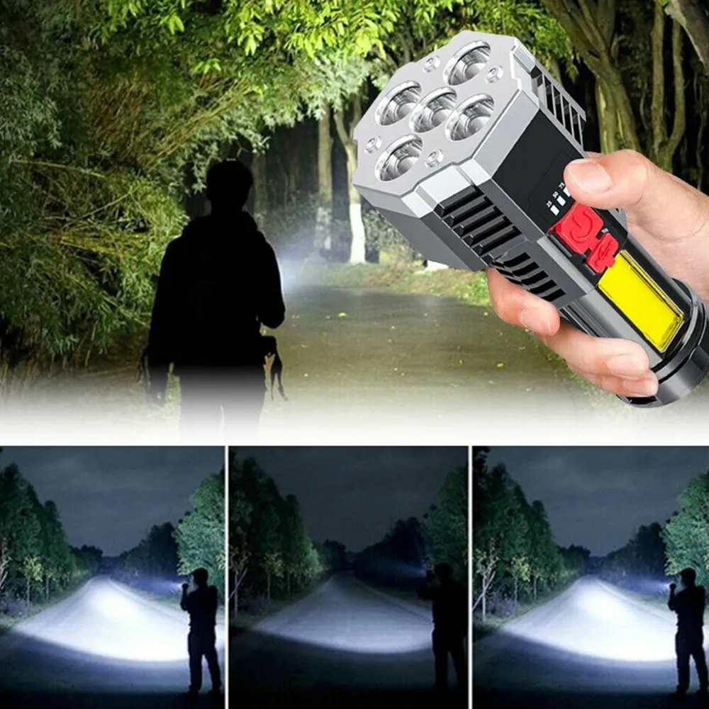 LATARKA TAKTYCZNA ZEWNĘTRZNA LED MOCNA WOJSKOWA SZPERACZ AKUMULATOR USB Model SZPERACZ