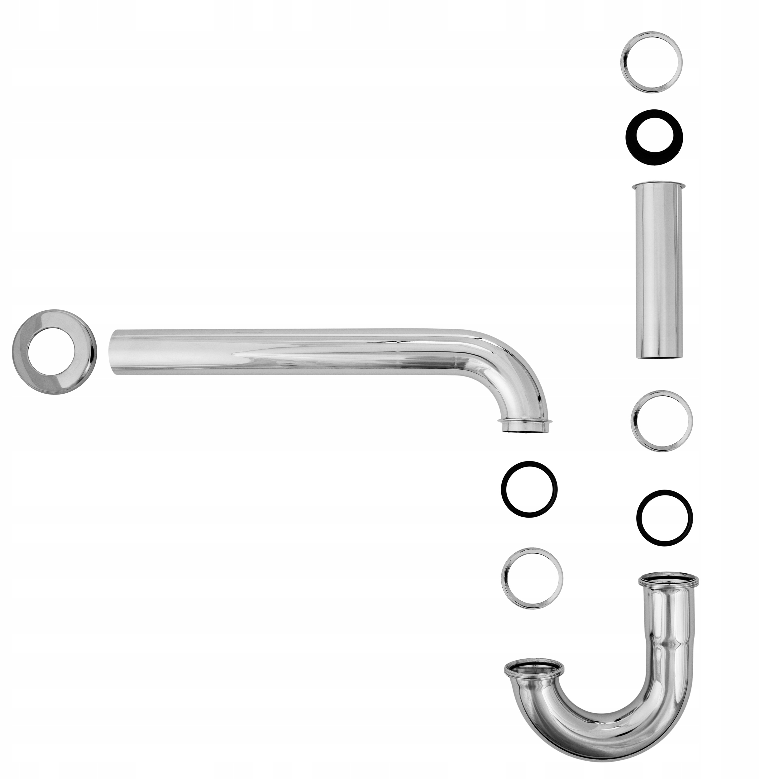 ZESTAW SYFON PÓŁSYFON UMYWALKOWY METAL CHROM KOREK KLIK KLAK Z PRZELEWEM Marka inna