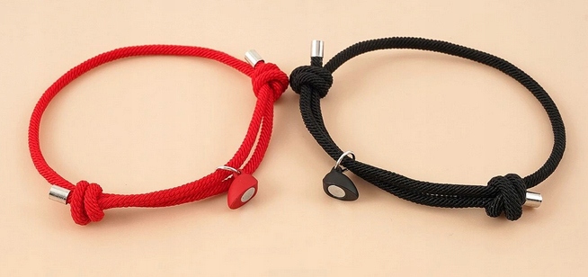 BRANSOLETKA MAGNETYCZNA SERCE 2 PRZYJACIÓŁ C205 Długość całkowita 16 cm