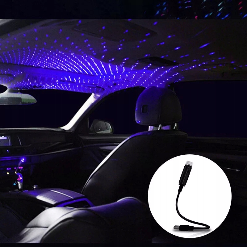 PROJEKTROR DO SAMOCHODU USB LED 2 KOL Waga produktu z opakowaniem jednostkowym 0.5 kg