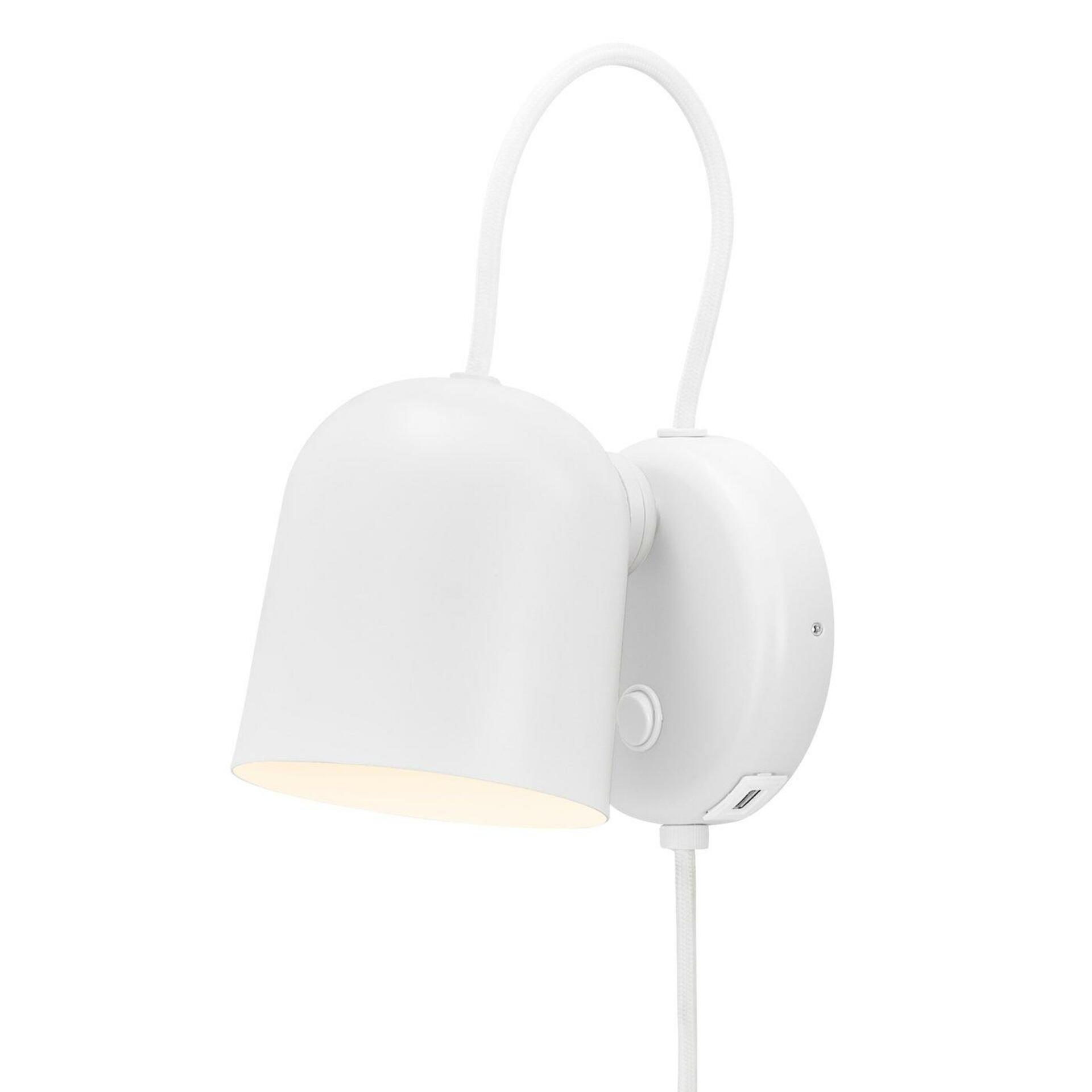 Nordlux Angle nástenné svietidlo GU10 biela/sivá s Usb portom 2120601001