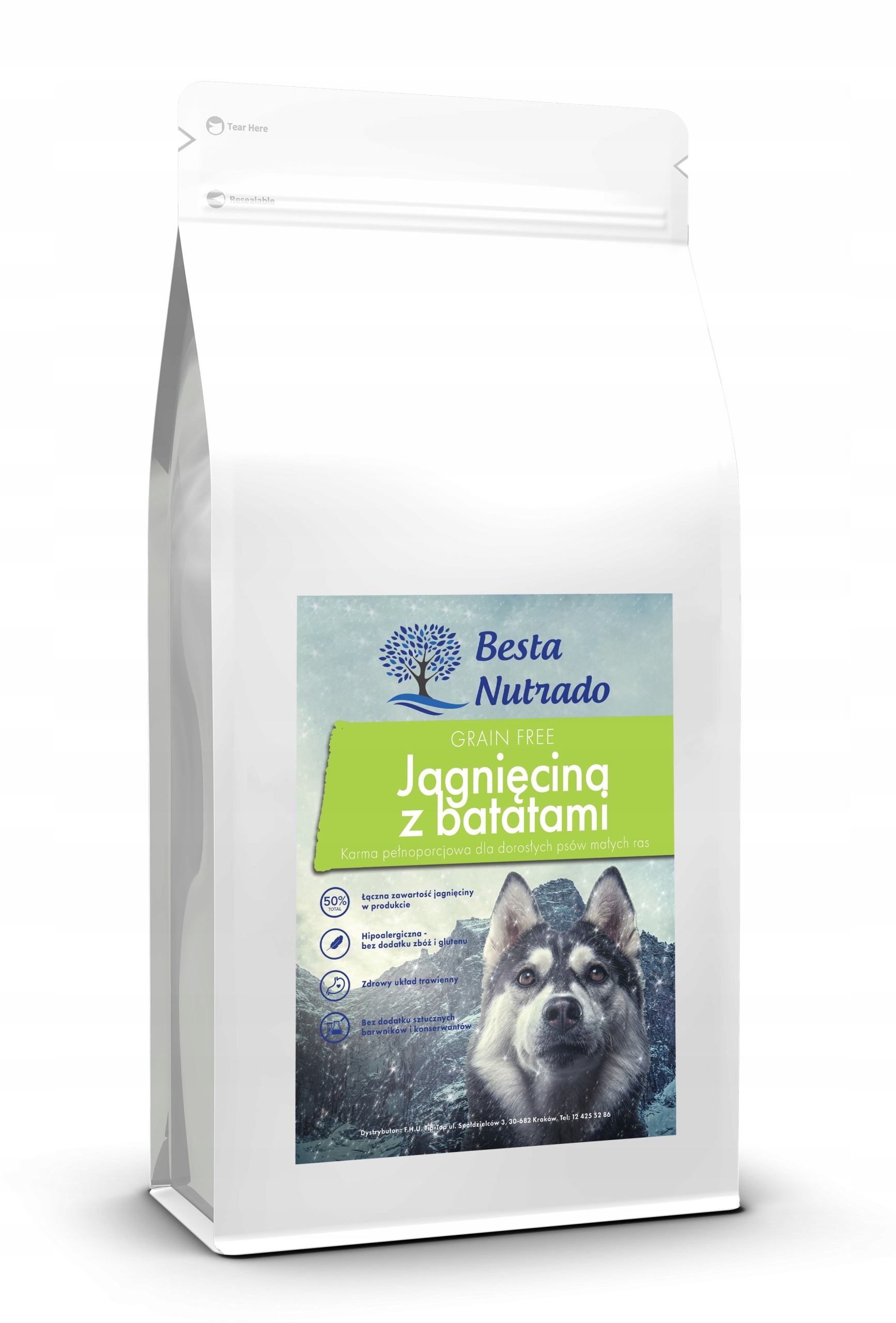 Besta Nutrado Grain Free Jagnięcina z batatami 6kg