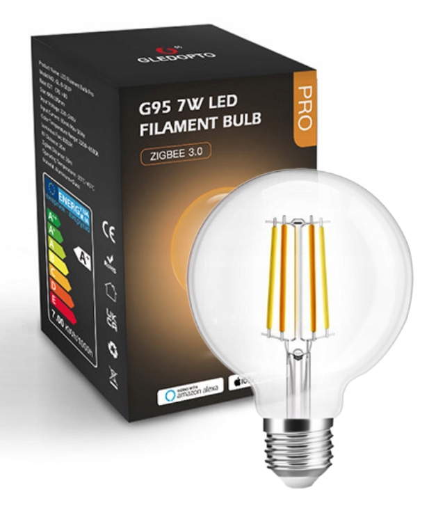 Żarówka 7W CCT Biała G95 ZigBee GL HUE TUYA