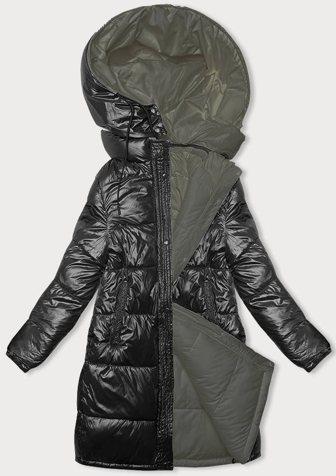 Zimní Bunda V768G Černá/khaki XXL (44)