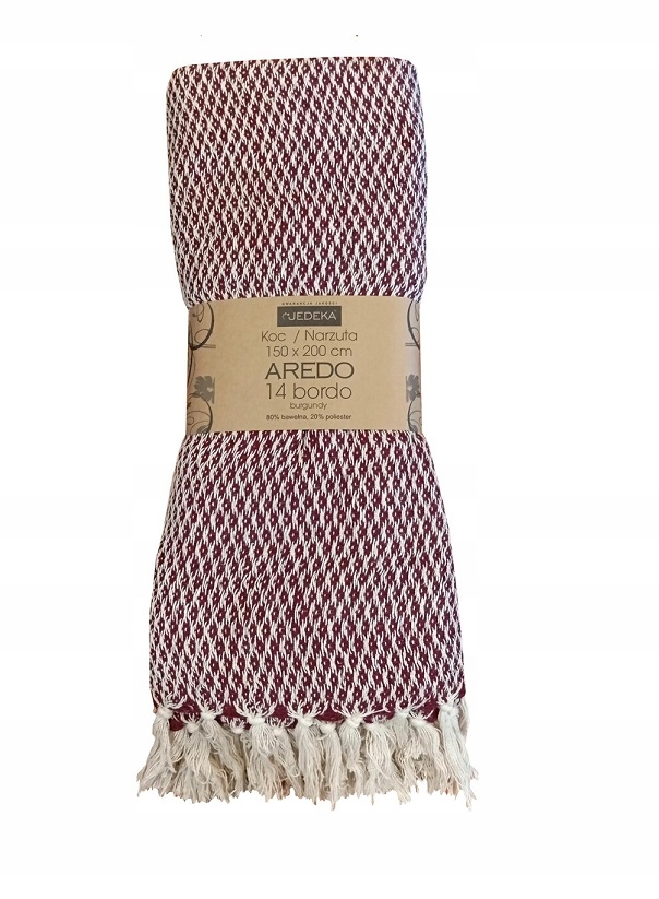 Bavlněná přikrývka Aredo 150x200 bordo 14